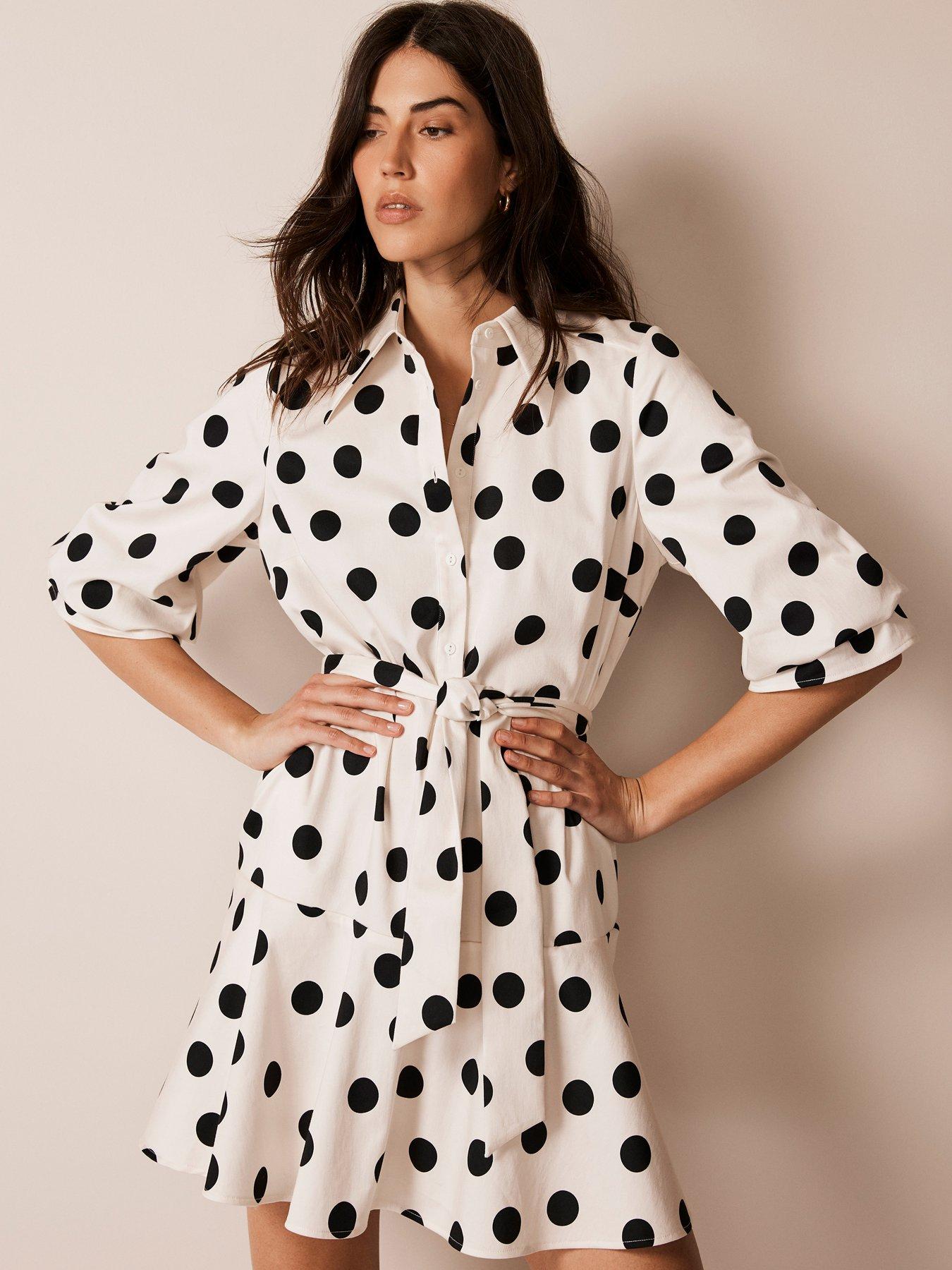 mint-velvet-spot-print-mini-shirt-dress