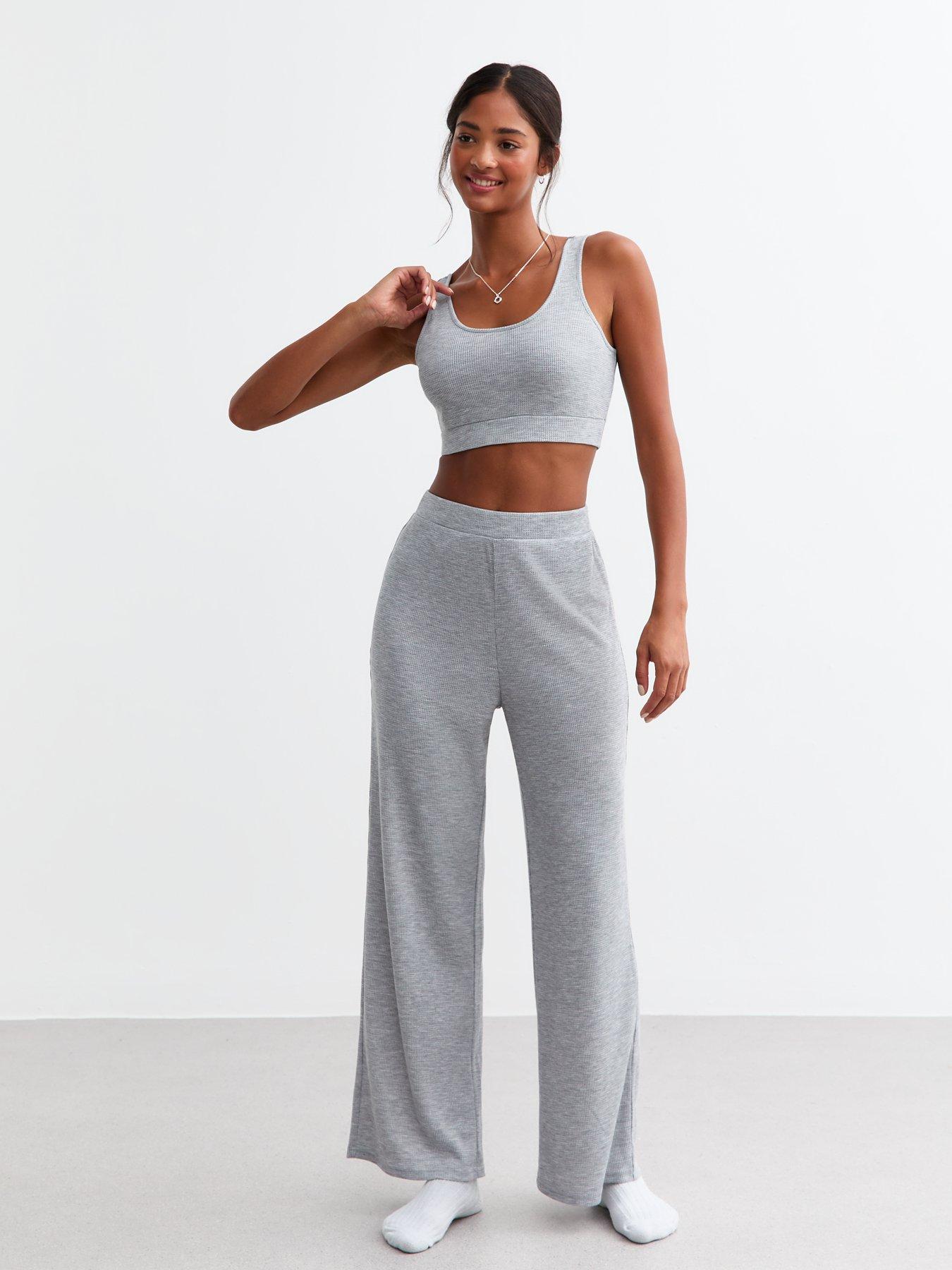 new-look-grey-waffle-rib-wide-leg-pyjama-joggersback