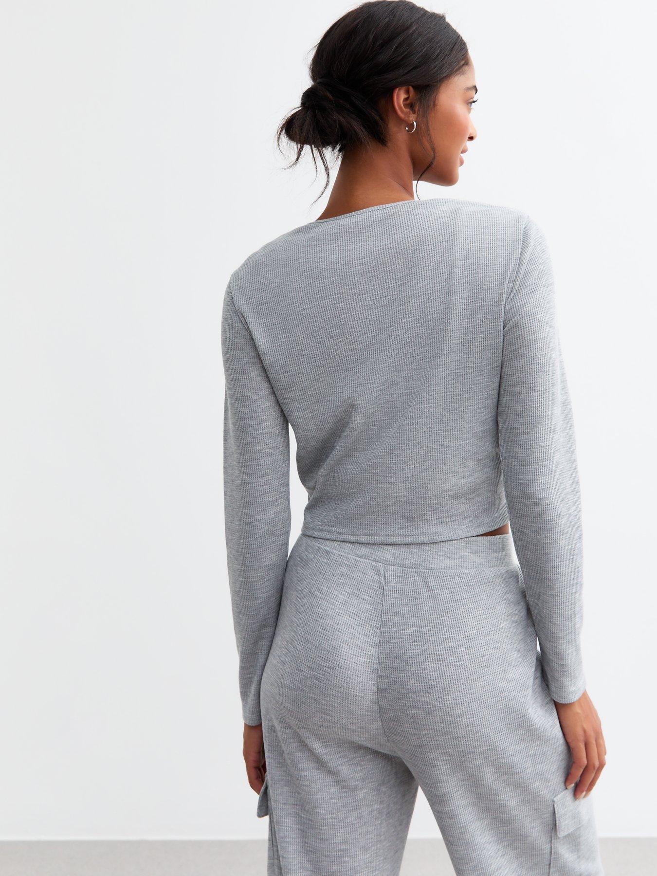 new-look-grey-waffle-rib-pyjama-cardiganstillFront