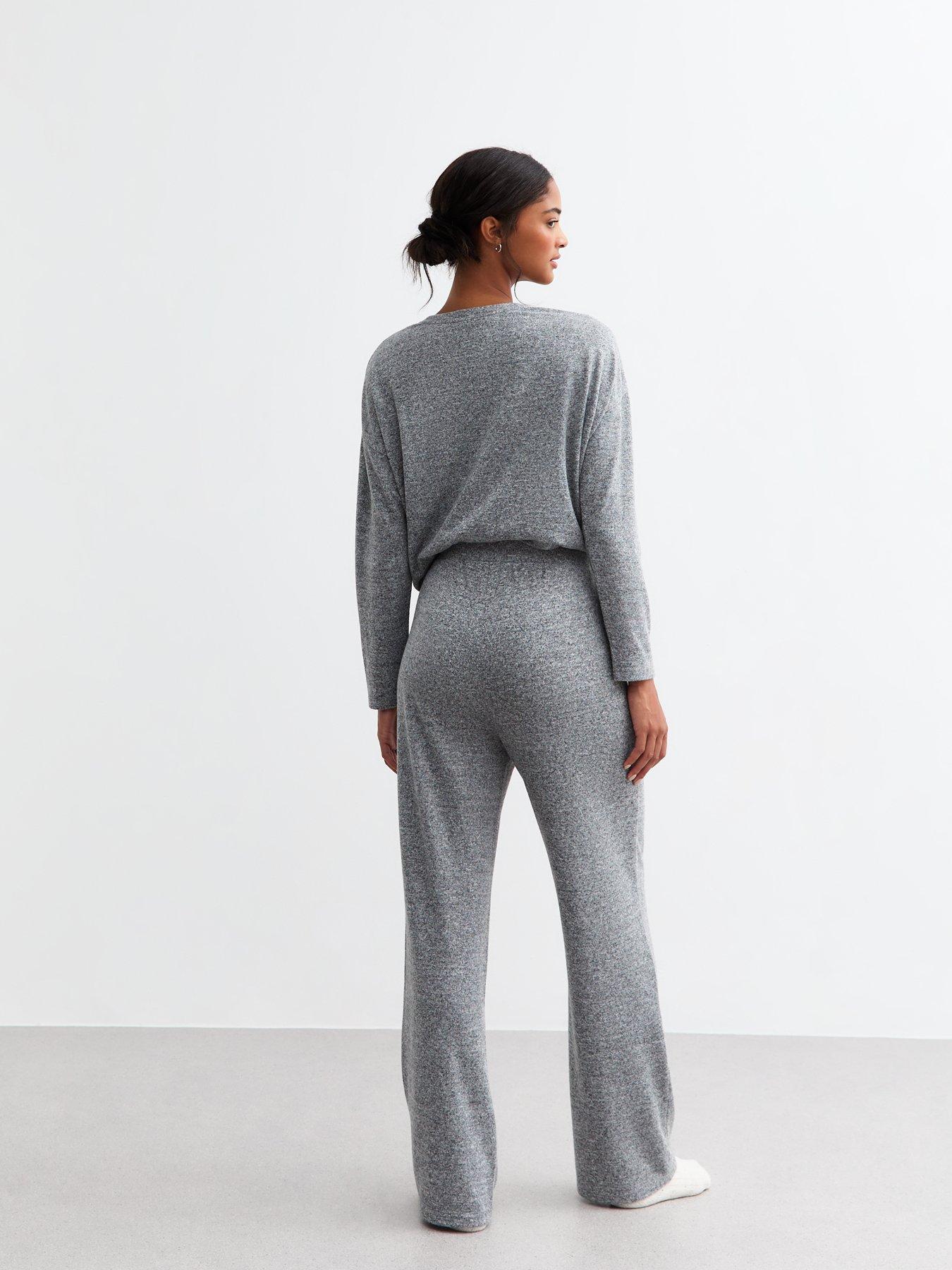 new-look-dark-grey-melange-wide-leg-pyjama-trousersstillFront