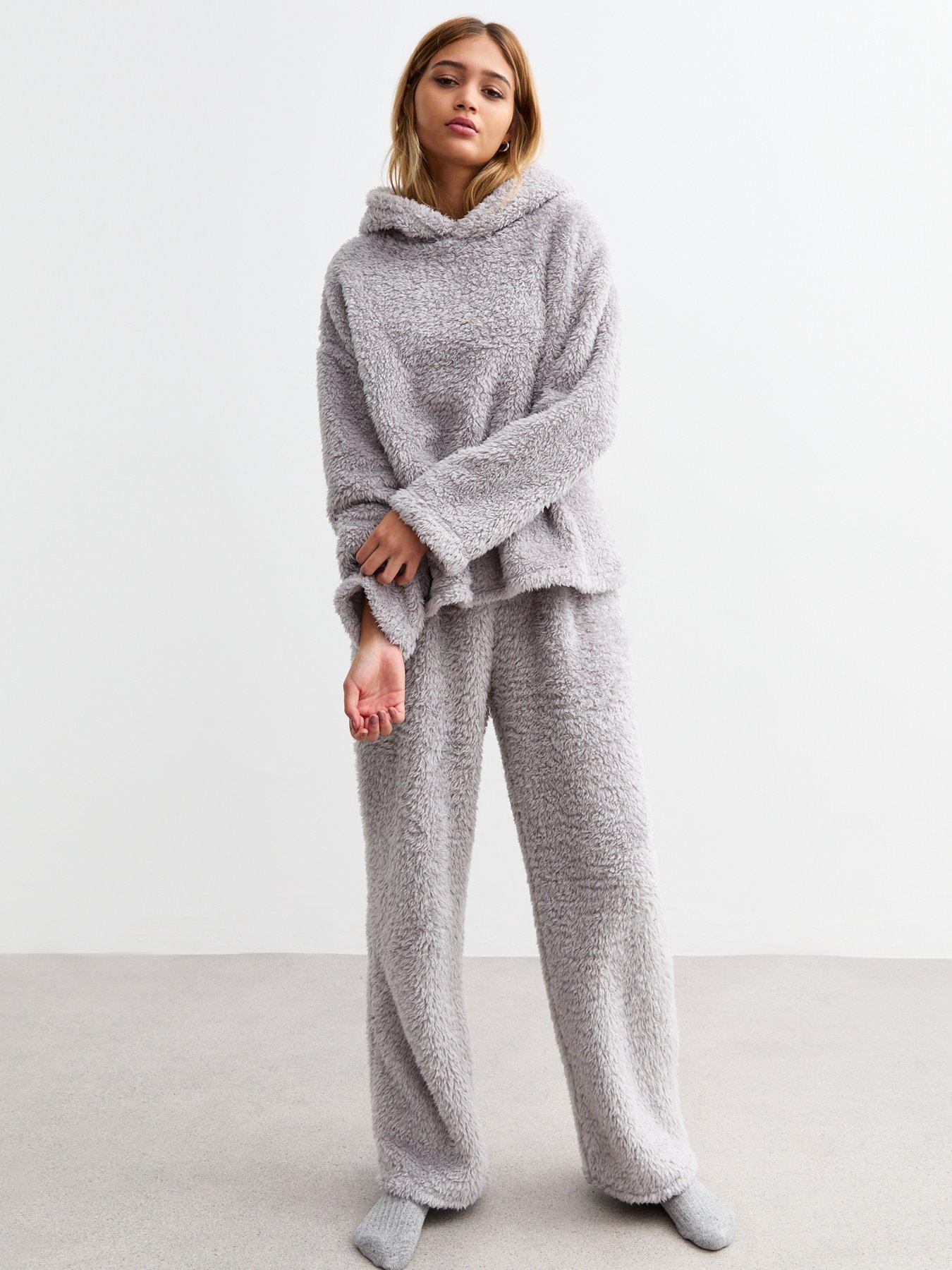 new-look-pale-grey-borg-slit-hem-hoodieback