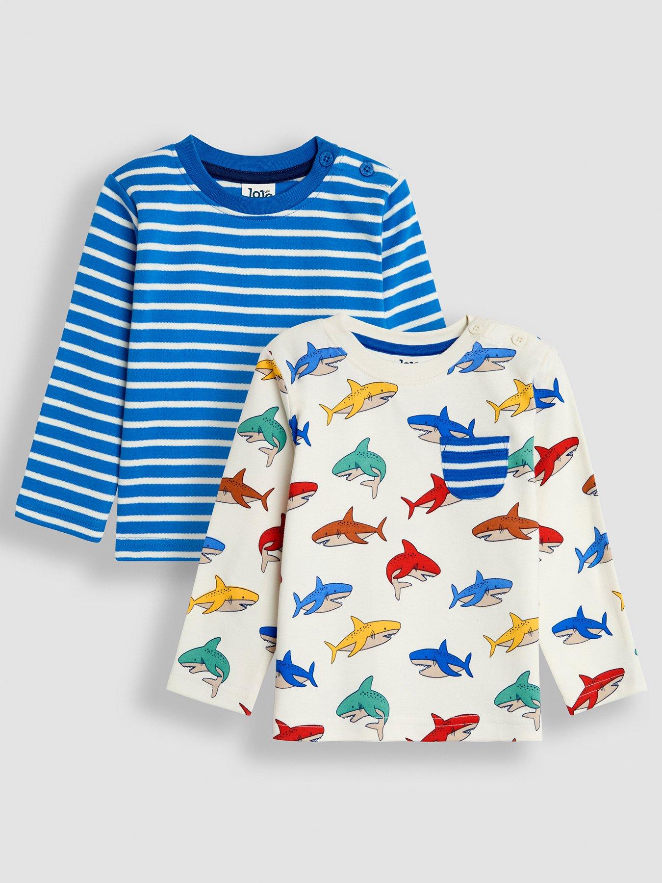 jojo-maman-bebe-boys-2-pack-shark-print-amp-plain-tops-cream