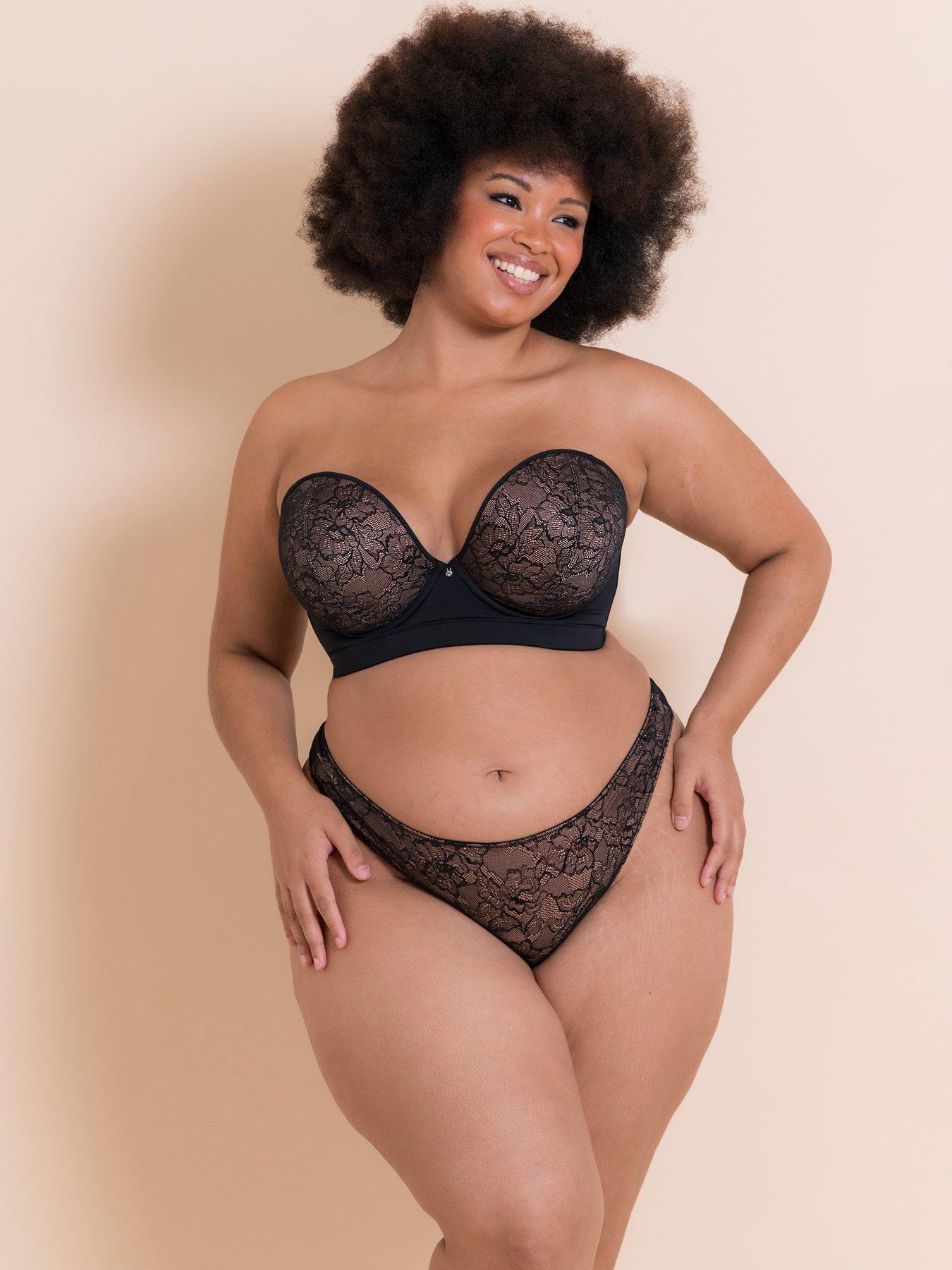 Image 2 of 4 of Curvy Kate Hey Girls Thong - Black