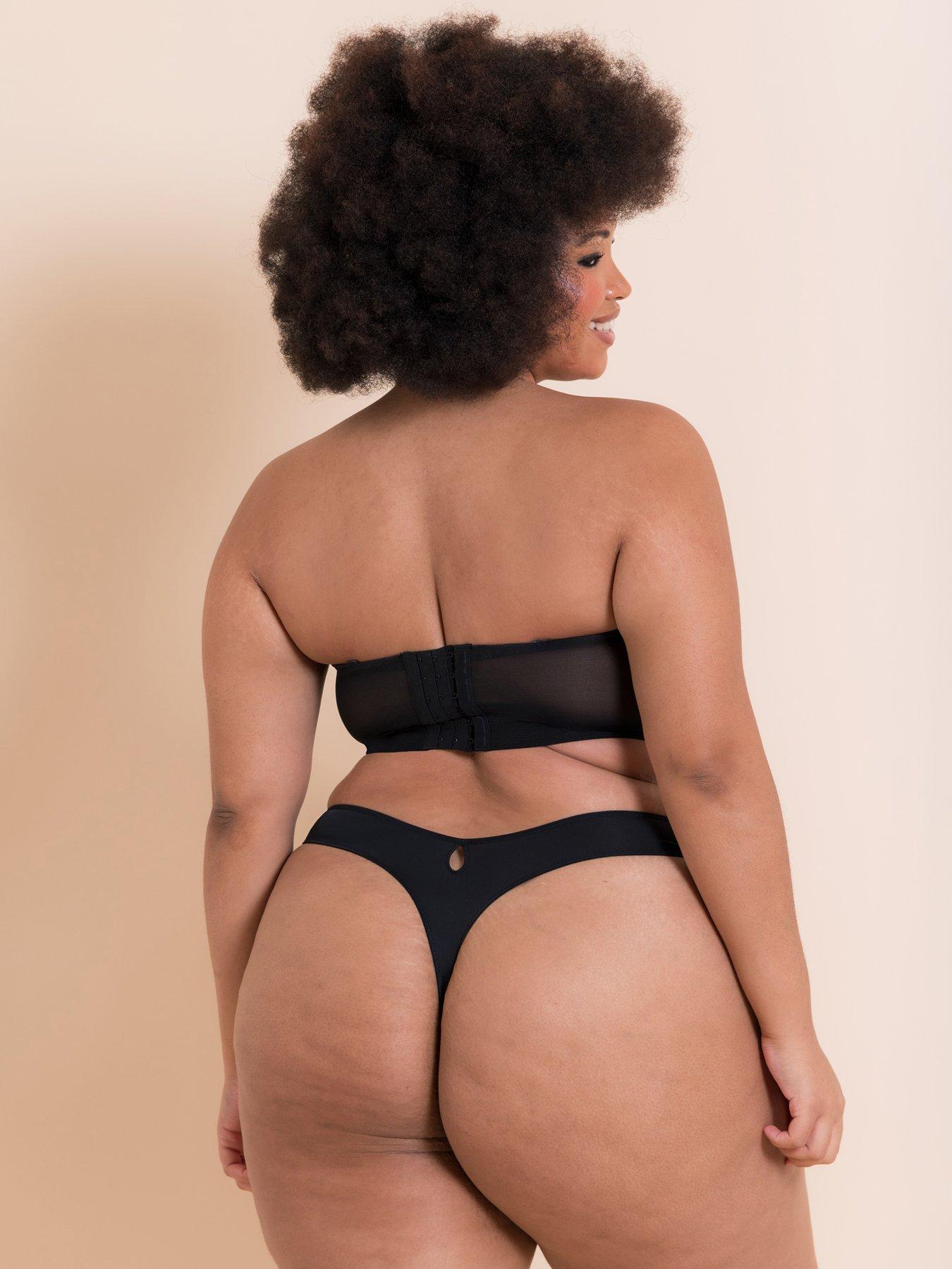 Image 3 of 4 of Curvy Kate Hey Girls Thong - Black
