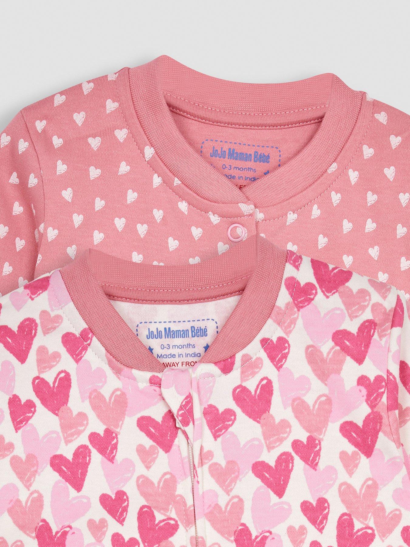 jojo-maman-bebe-girls-2-pack-love-heart-sleepsuits-pinkdetail