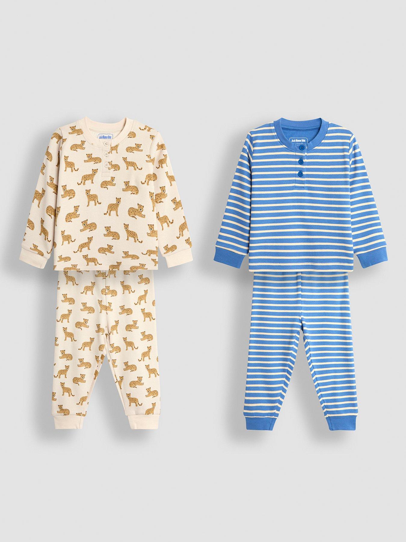 jojo-maman-bebe-boys-2-pack-leopard-rib-pyjamas-beige