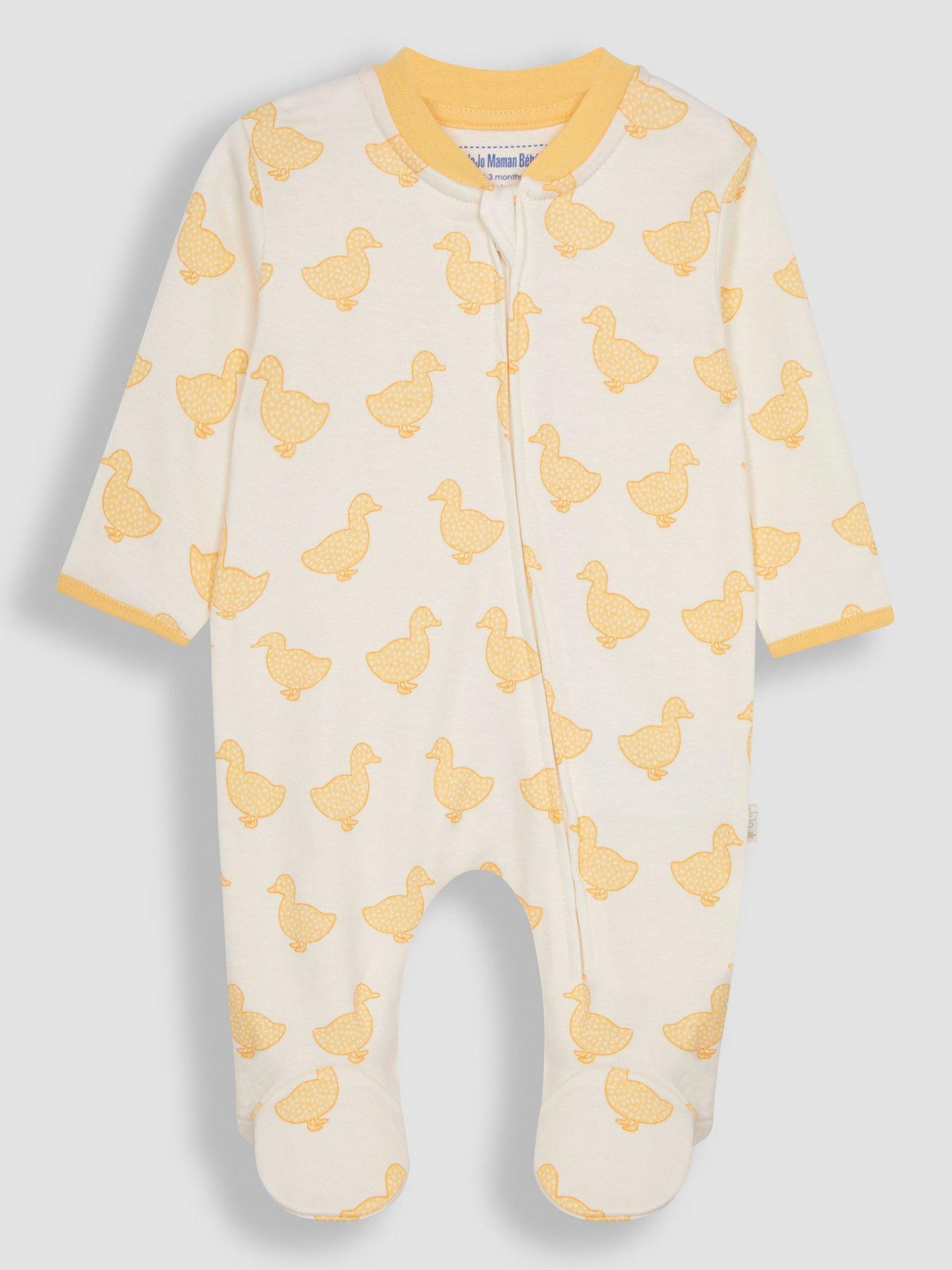 jojo-maman-bebe-unisex-2-pack-duck-print-sleepsuits-yellowback