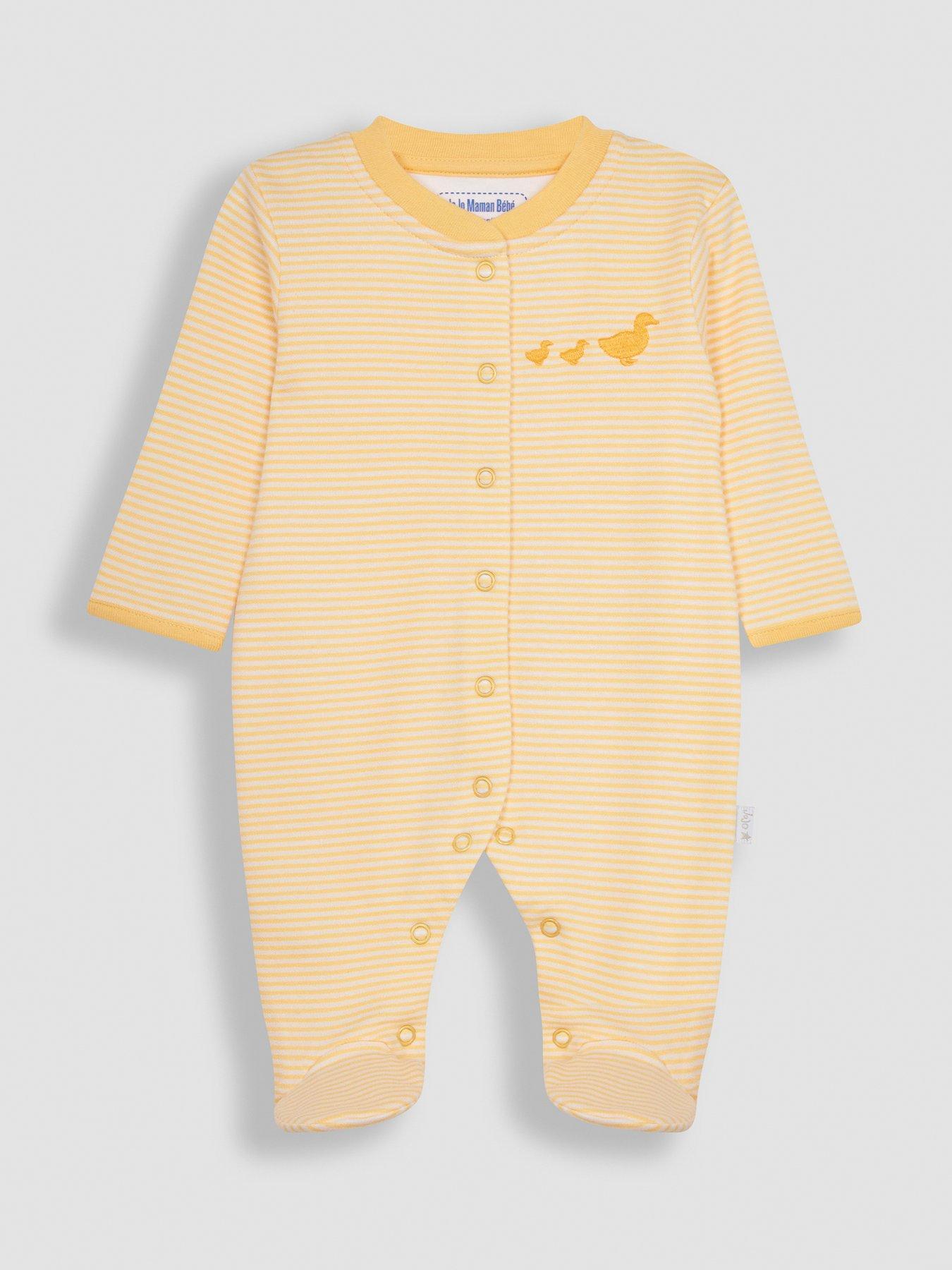 jojo-maman-bebe-unisex-2-pack-duck-print-sleepsuits-yellowoutfit