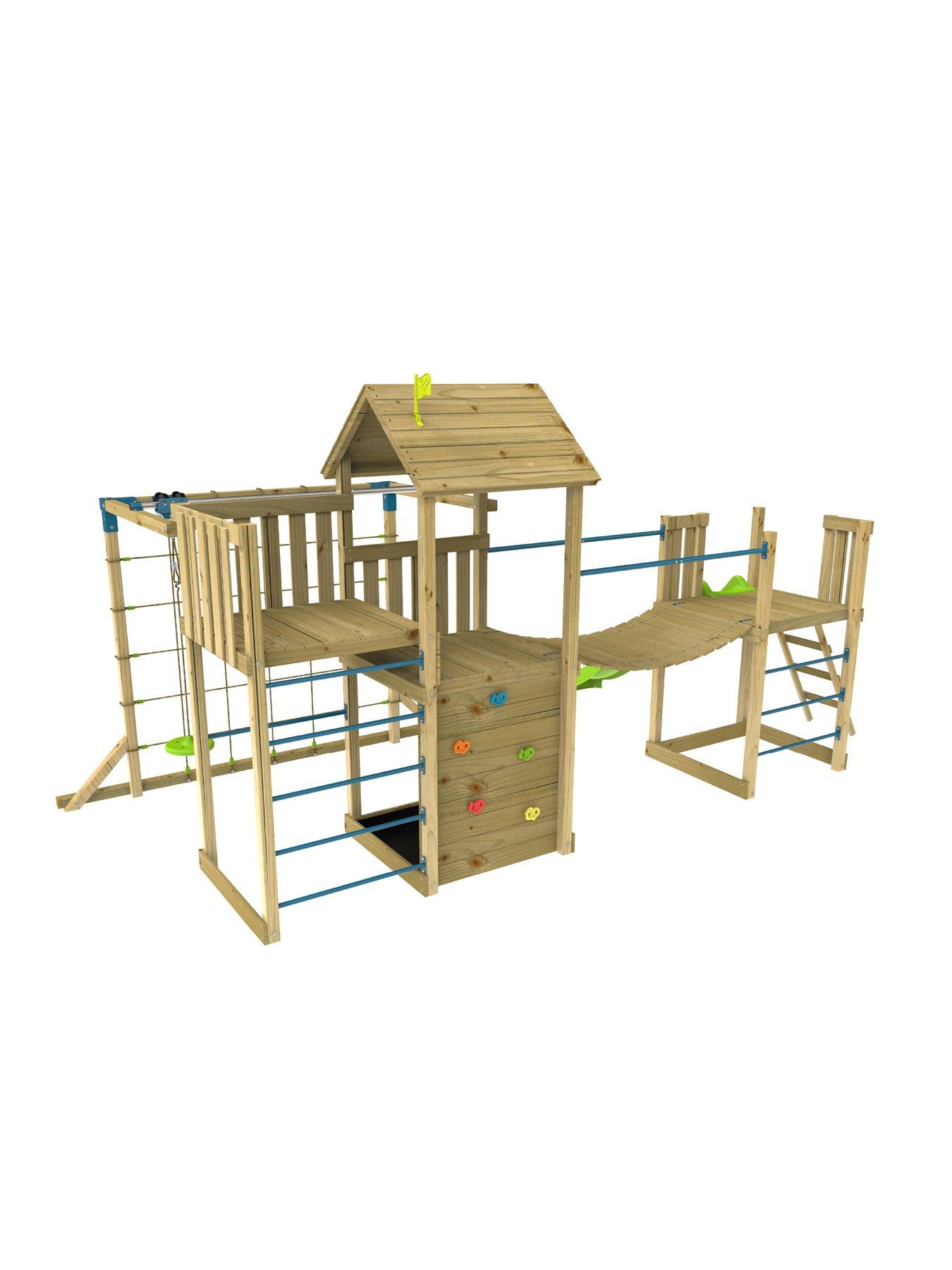 tp-skywood-wooden-climbing-frame-including-sky-deck-zipline-slidestillFront