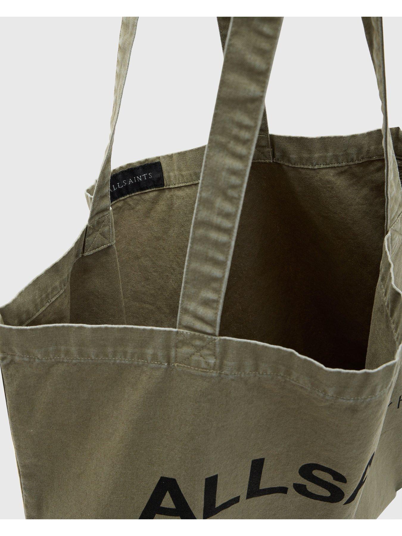 Image 2 of 4 of AllSaints Underground Logo Printed Tote Bag - Dark Green