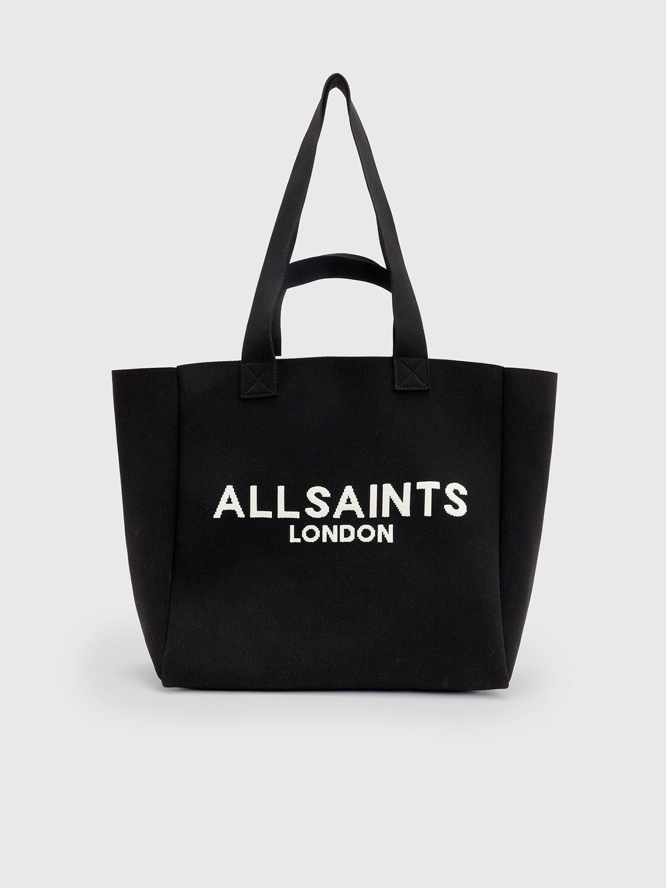 AllSaints Izzy Large Logo Knitted Tote Bag