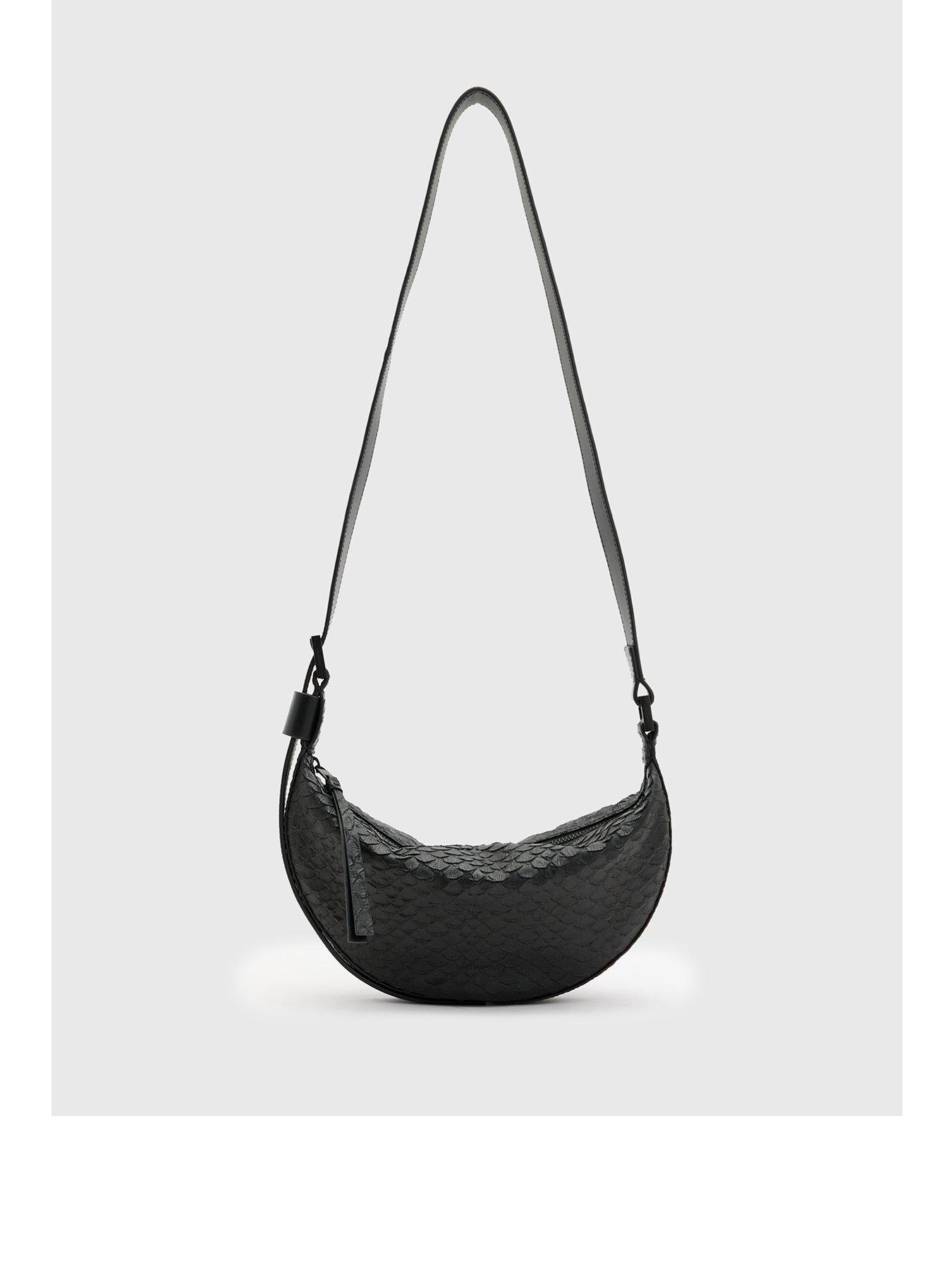 allsaints-half-moon-snake-effect-leather-bag