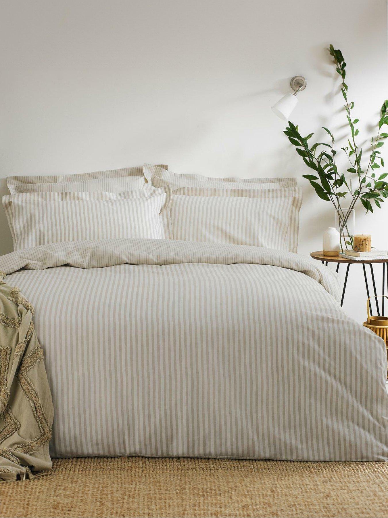 undefined Hebden 100% Cotton Duvet Cover Set - Natural