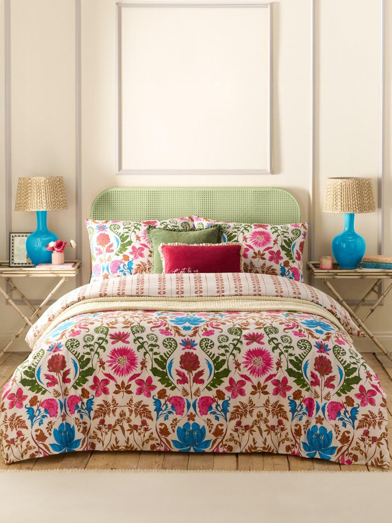 undefined Curious Lotus Duvet Set Linen