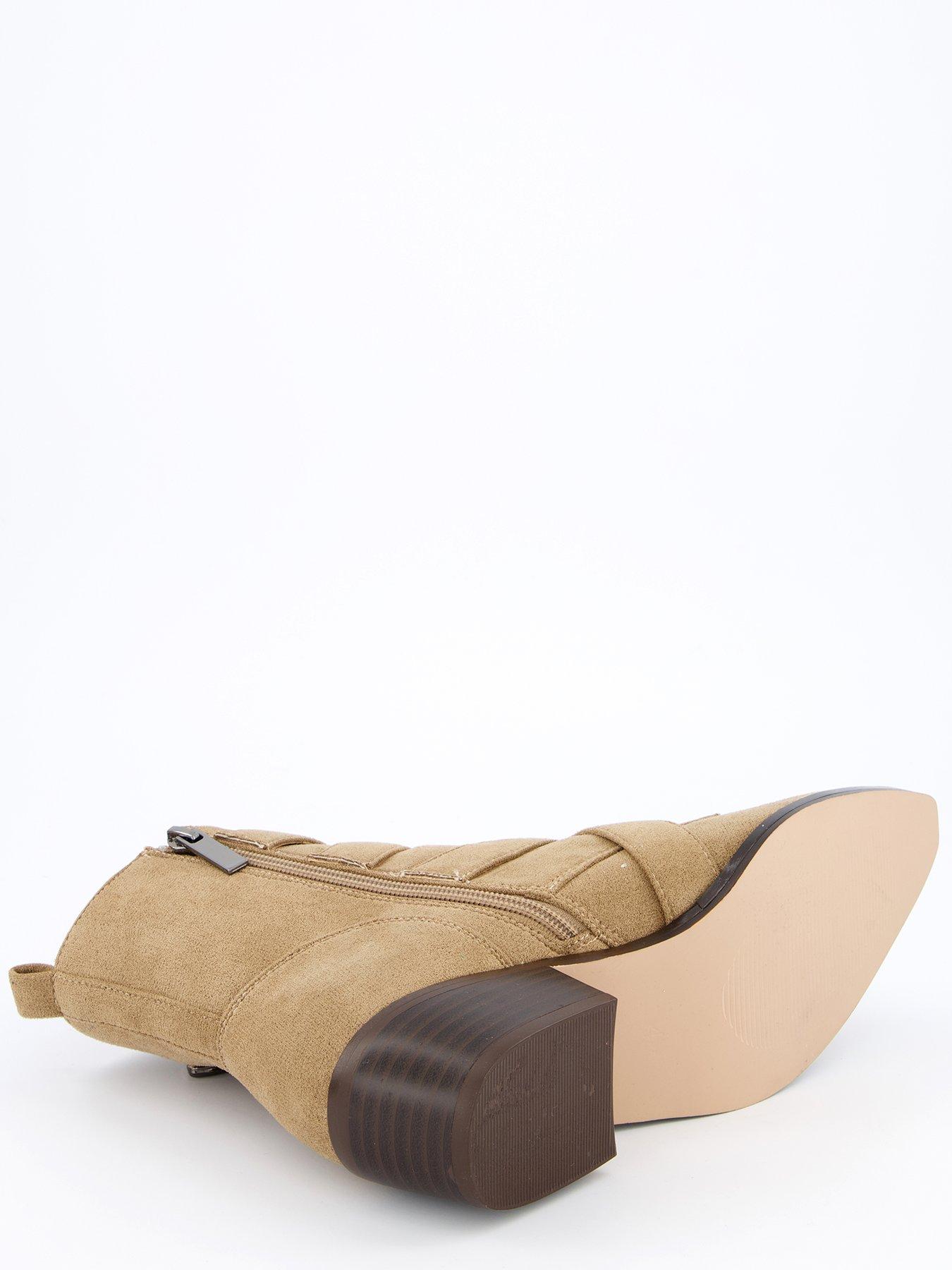 Image 4 of 7 of V by Very Buckle Western Ankle Boot - Taupe
