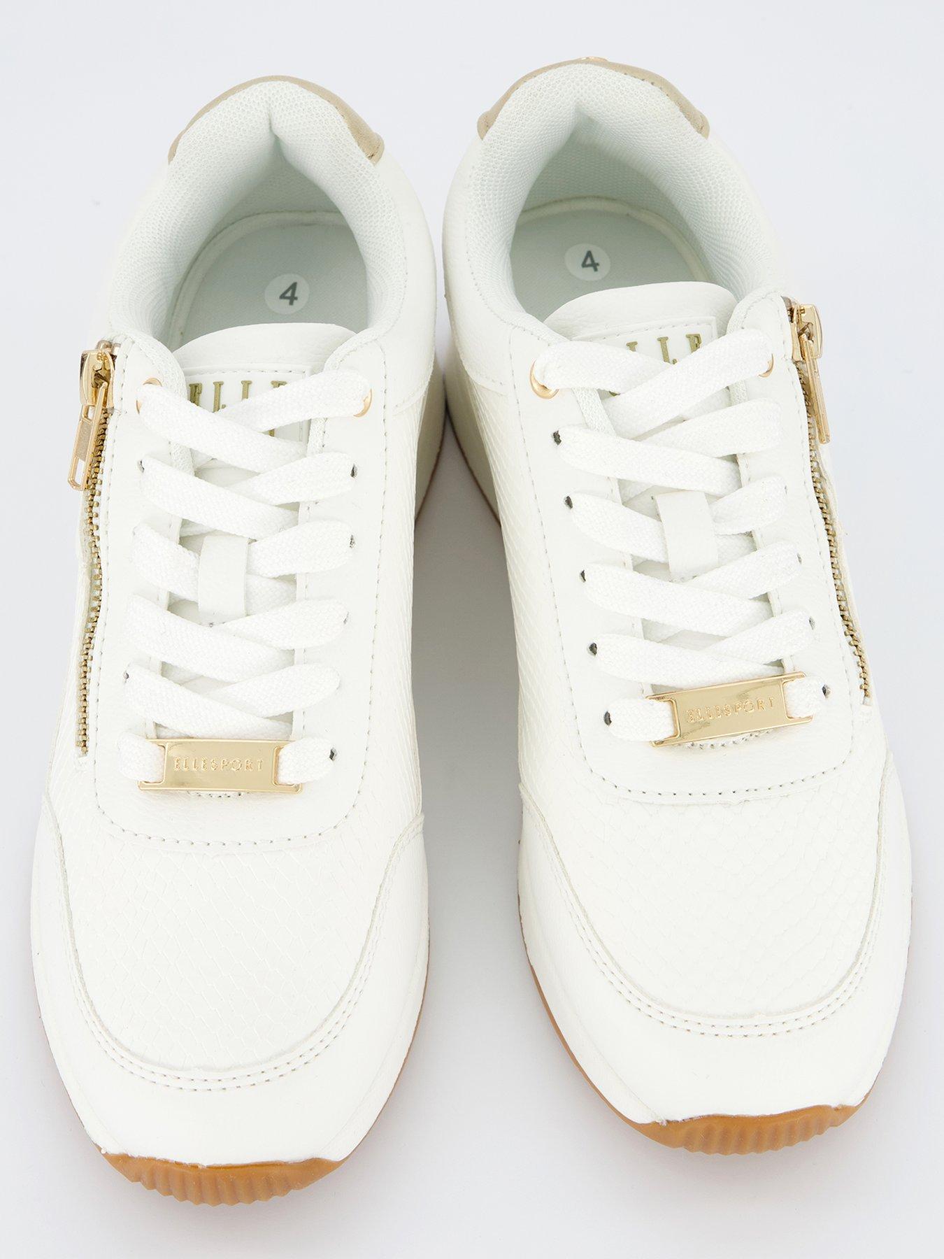 elle-sport-lace-up-wedge-trainers-whiteoutfit