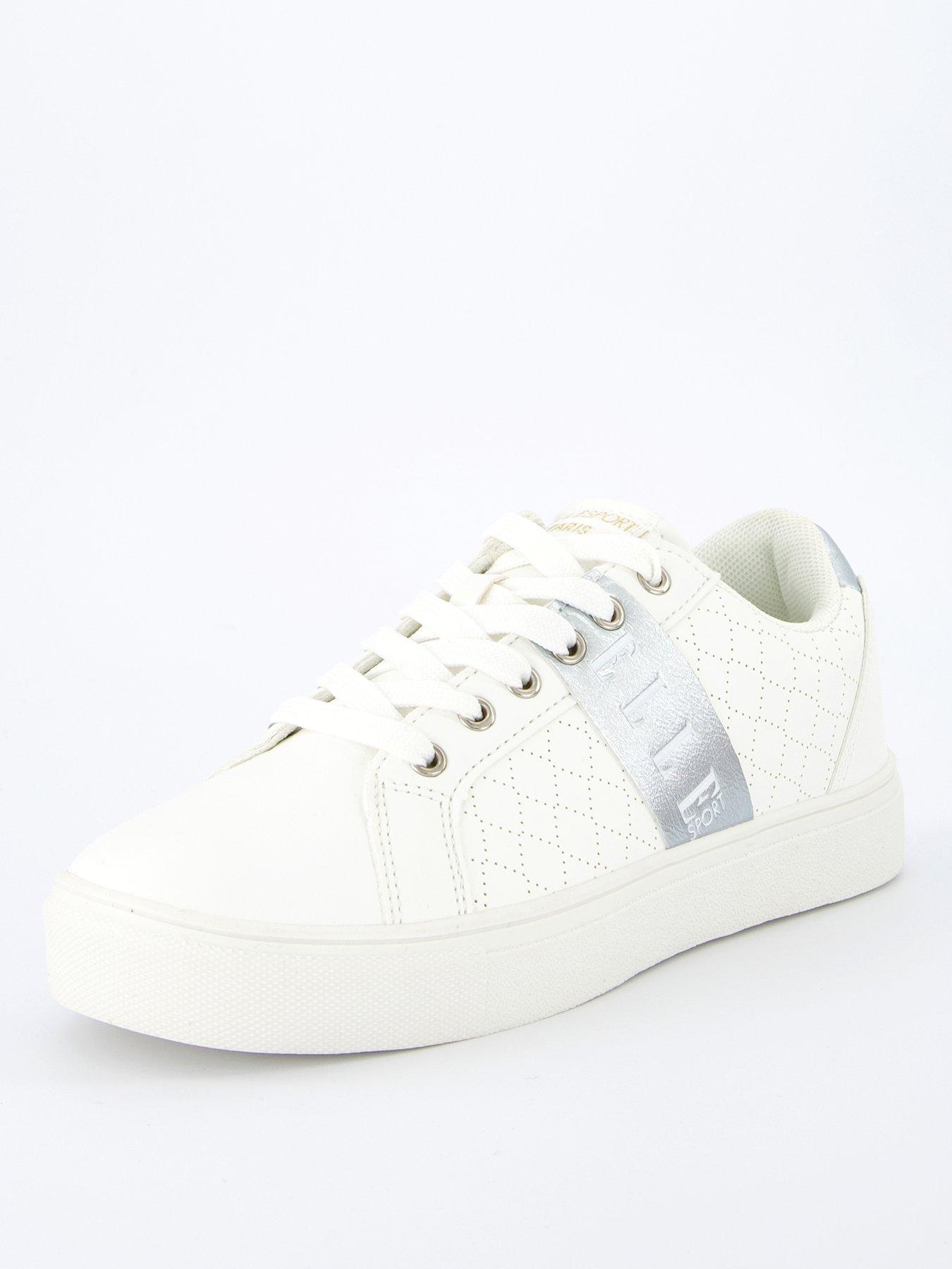 elle-sport-side-stripe-trainers-whitestillFront