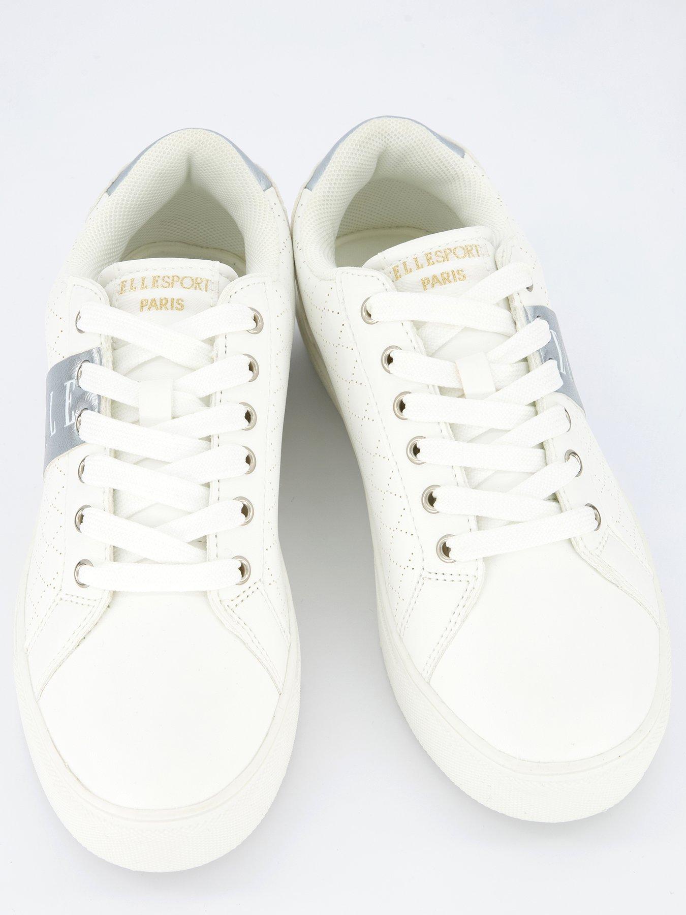 Image 3 of 7 of Elle Sport Side Stripe Trainers - White
