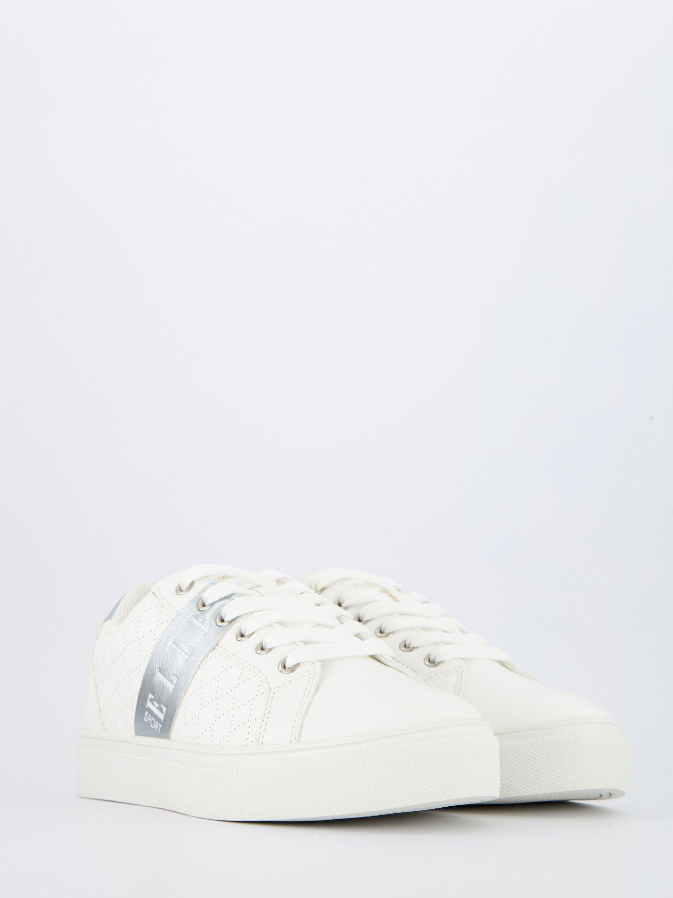 Image 6 of 7 of Elle Sport Side Stripe Trainers - White