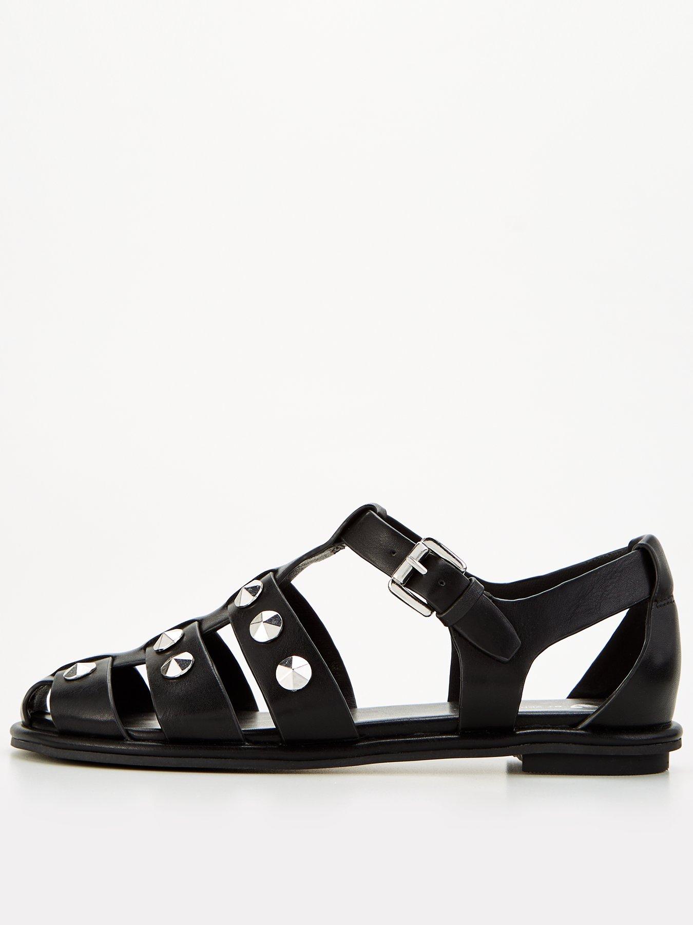 v-by-very-fishermans-sandal-with-studs-black