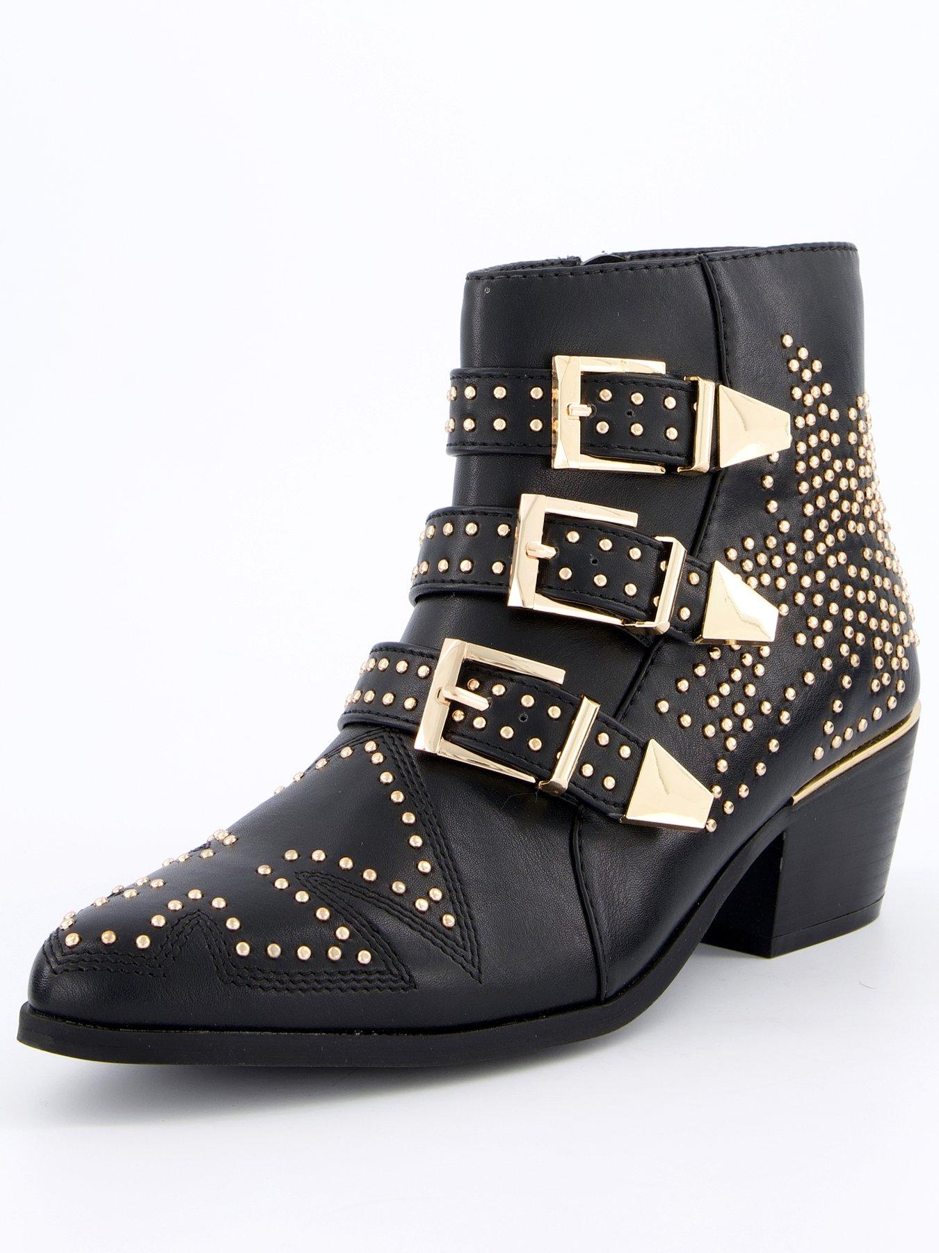 v-by-very-summer-buckle-western-ankle-boot-blackstillFront