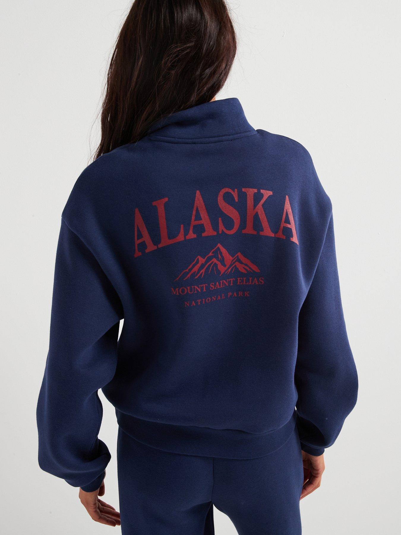 v-by-very-ski-half-zip-slogan-sweatshirt-co-ord-navystillFront