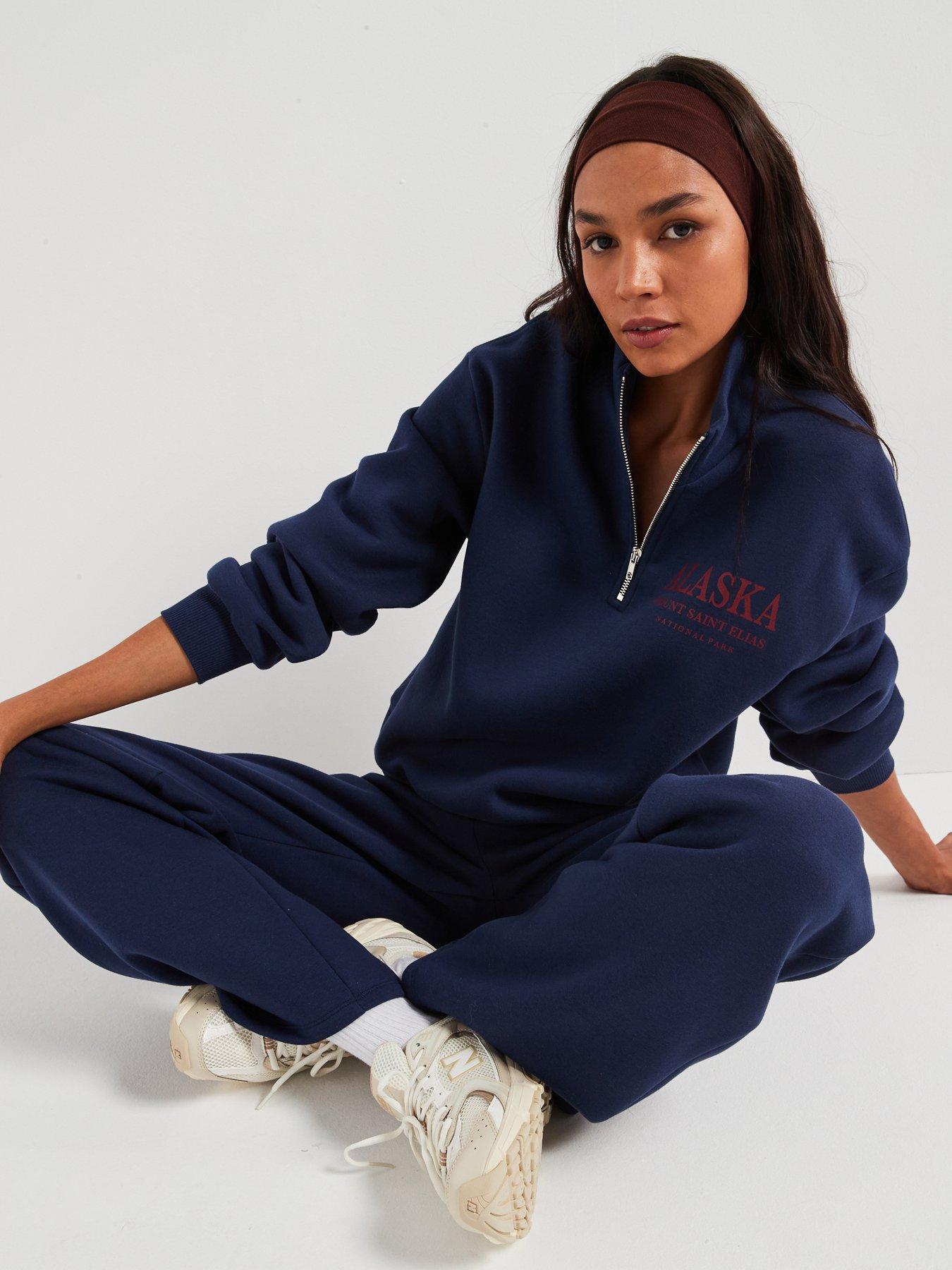 v-by-very-ski-half-zip-slogan-sweatshirt-co-ord-navyoutfit