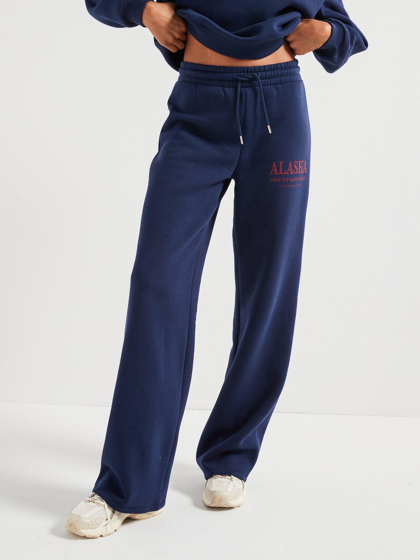 Image 1 of 6 of V by Very Ski Wide Leg Jogger Co-Ord - Navy