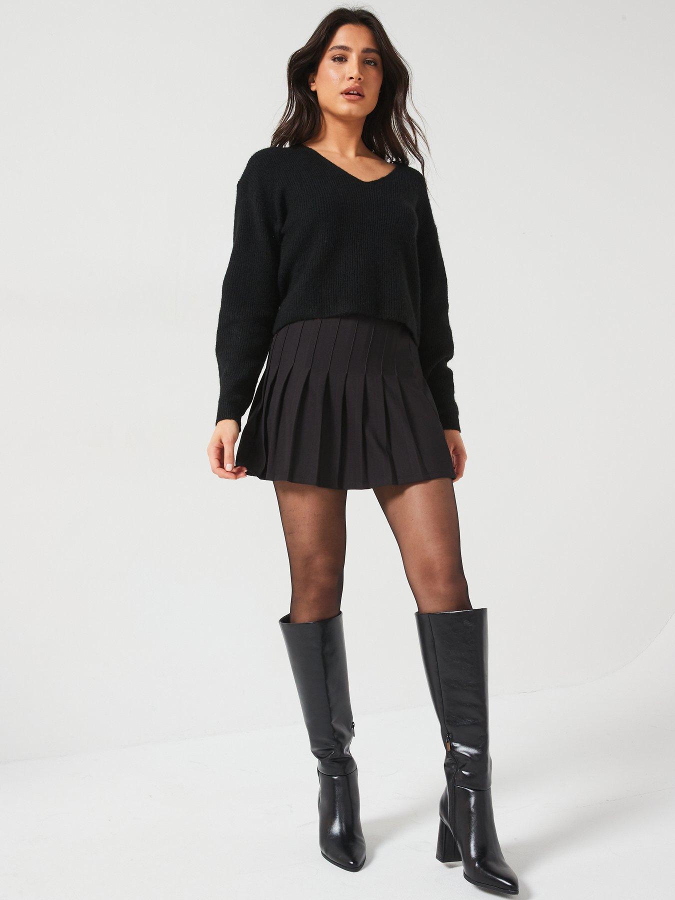 v-by-very-pleated-mini-skirt-blackback