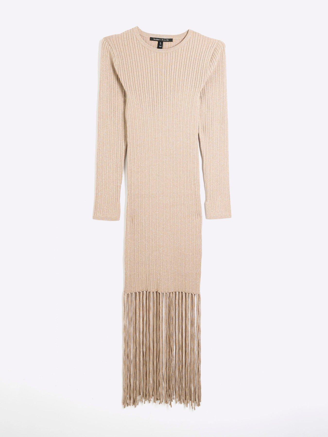 river-island-metallic-fringe-dress-golddetail