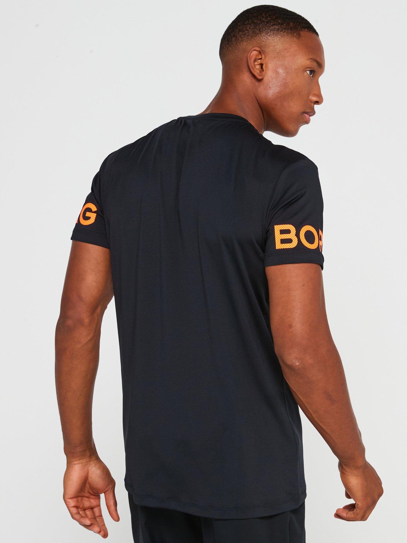 bjorn-borg-mens-training-short-sleeved-tee-blackorangestillFront