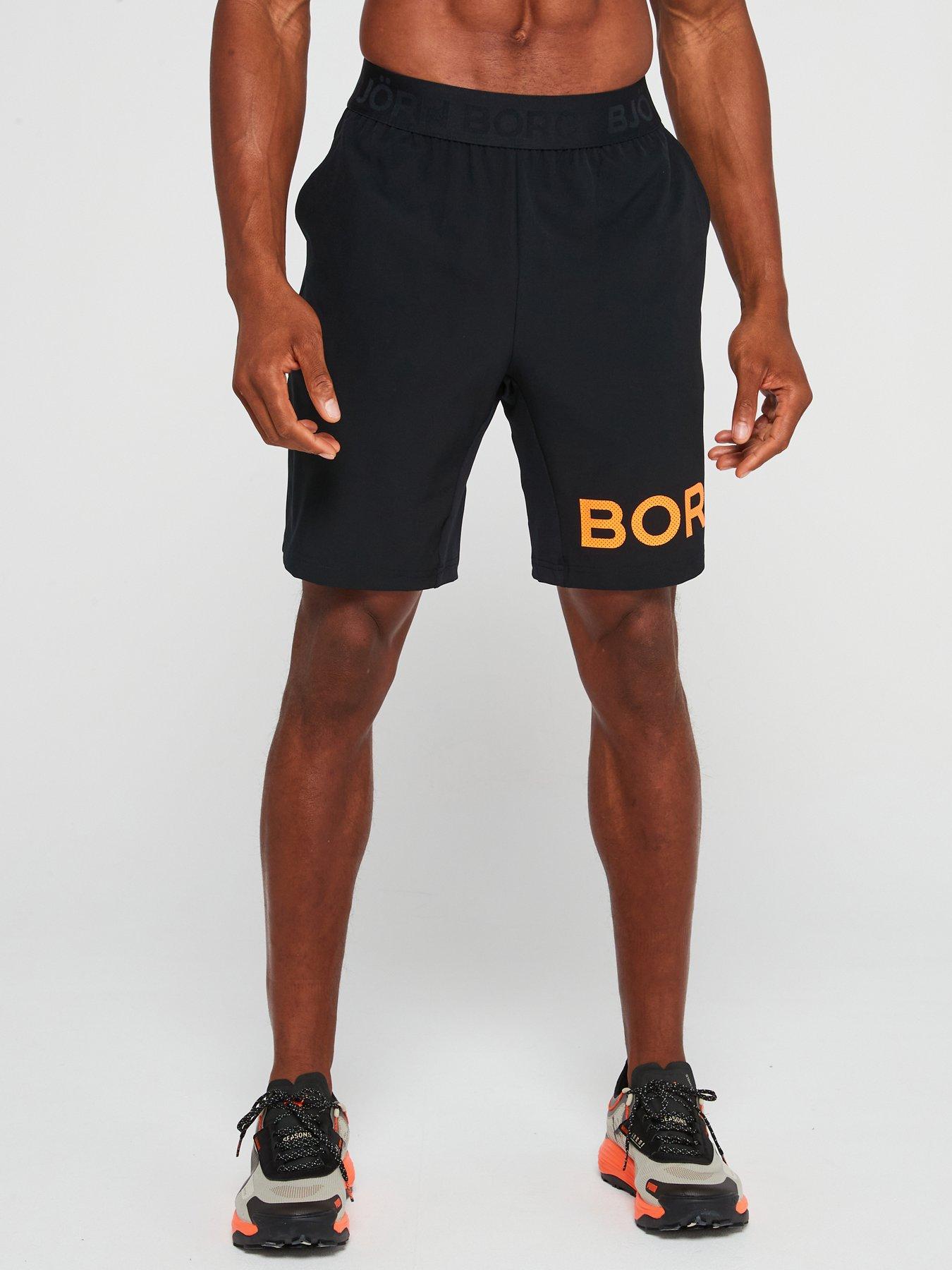 bjorn-borg-mens-training-gym-shorts-blackorange