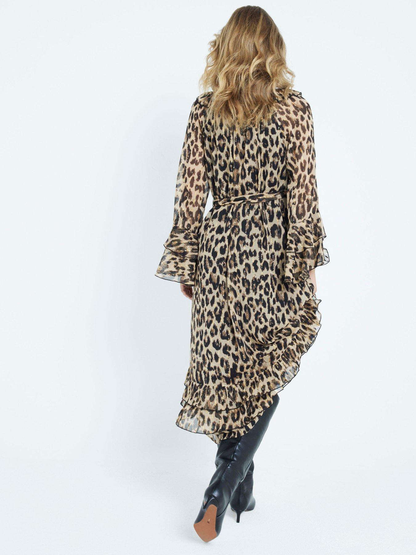 river-island-frilly-animal-print-midi-dress-beigestillFront