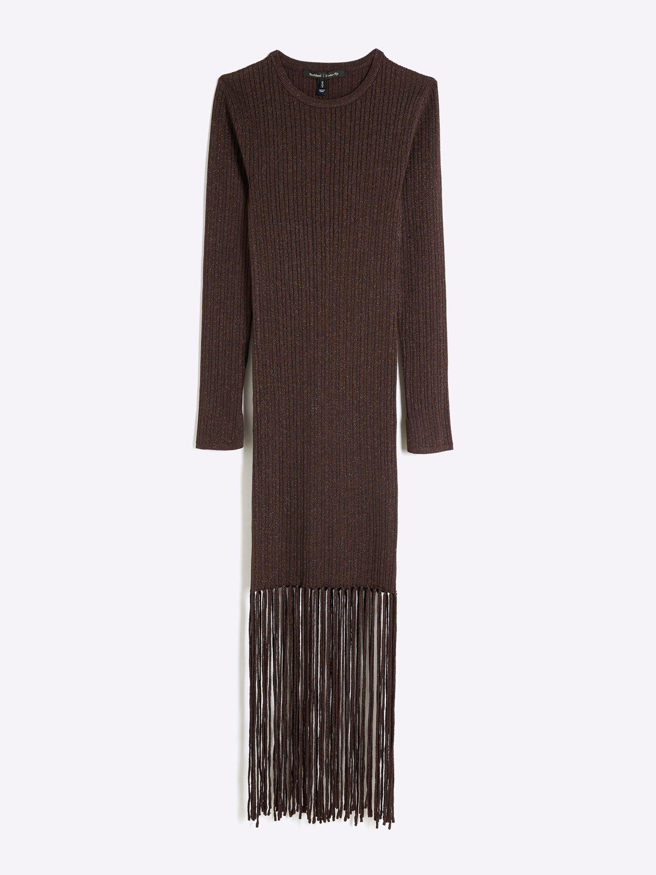 river-island-fringe-midi-dress-brown-metallicdetail