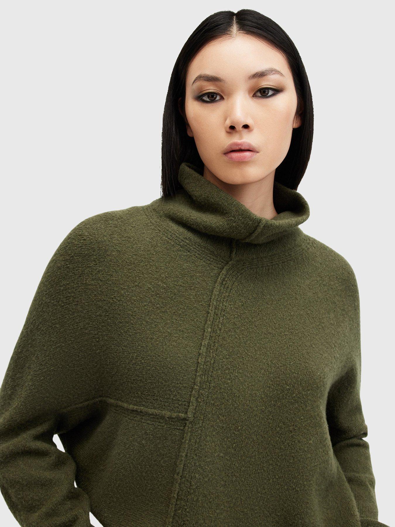 allsaints-lock-roll-neck-relaxed-fit-jumper-greenoutfit