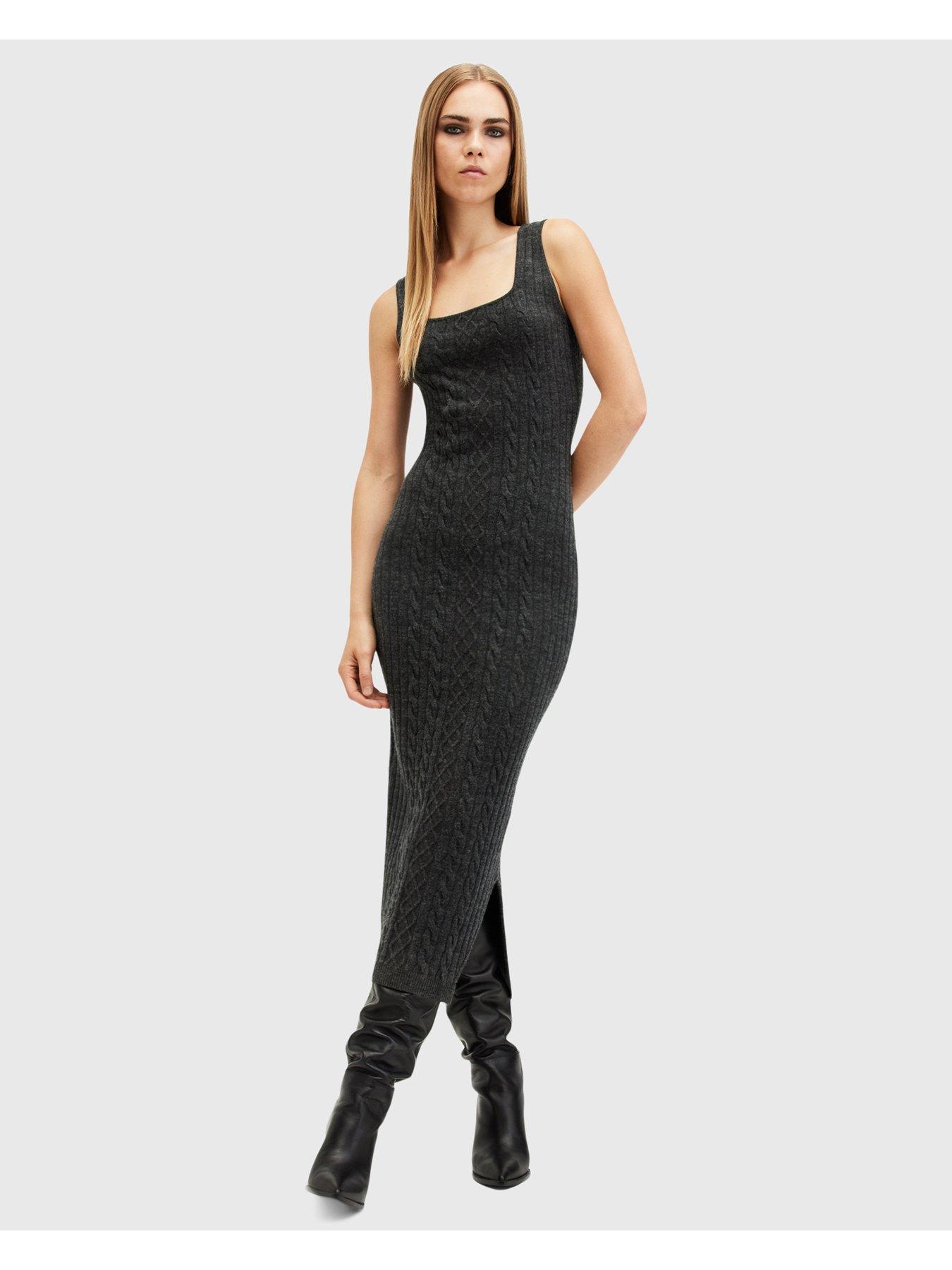 allsaints-muriel-2-in-1-knitted-slim-midi-dress-charcoal-blackback