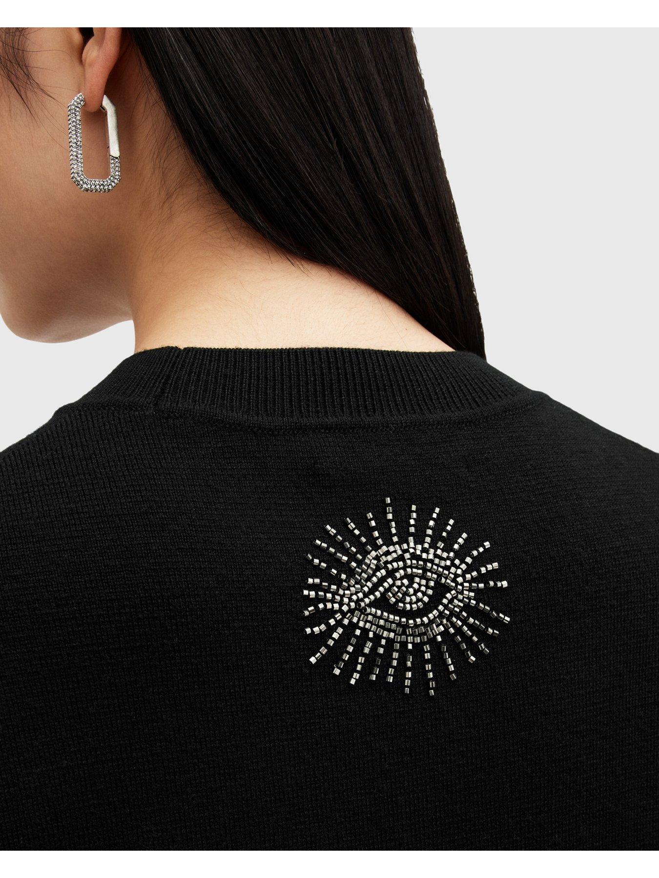 allsaints-serpent-embellished-jumper-blackback