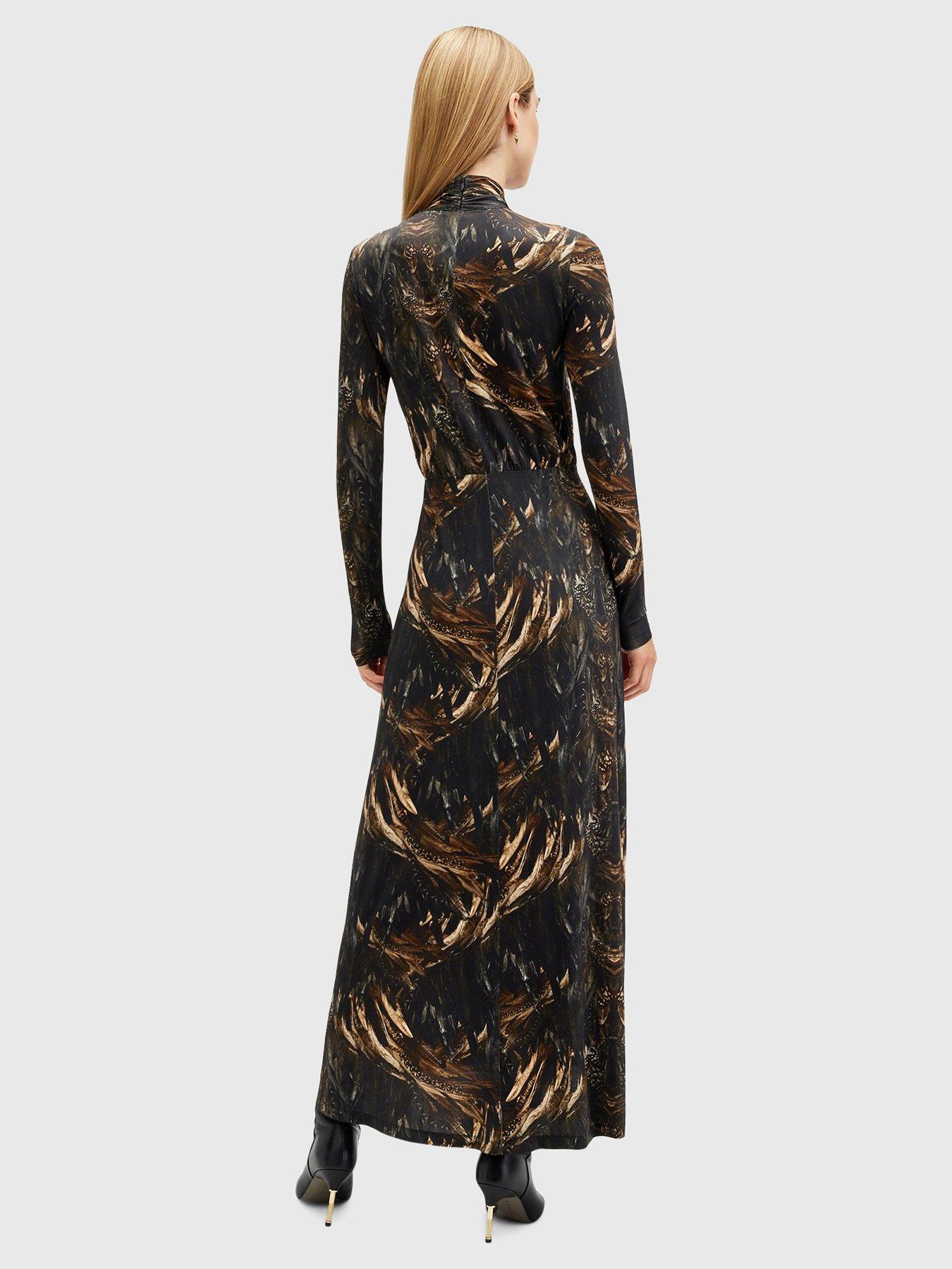 allsaints-mina-slim-fit-printed-maxi-dress-blackstillFront