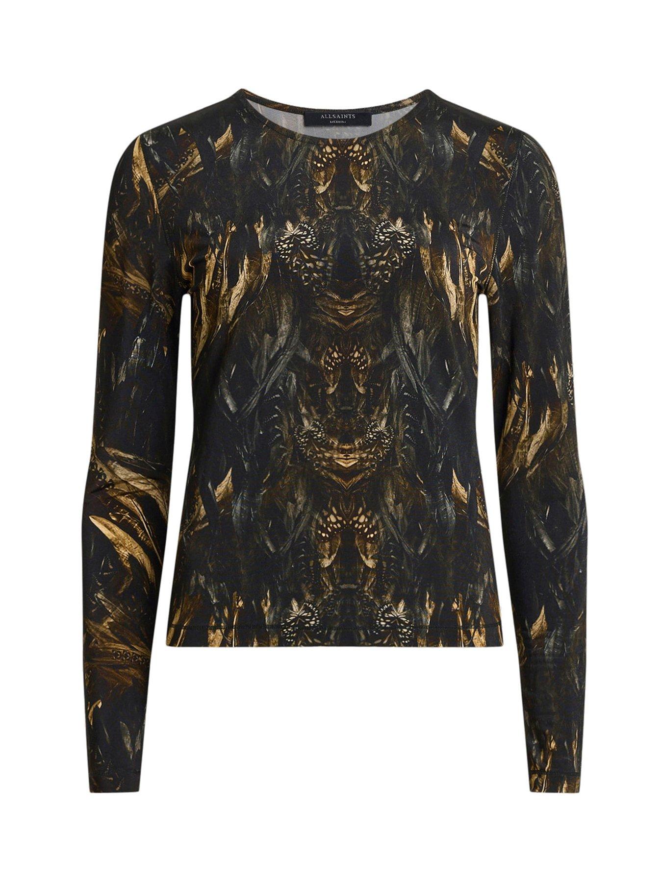 allsaints-katlyn-crew-neck-long-sleeve-top-blackdetail