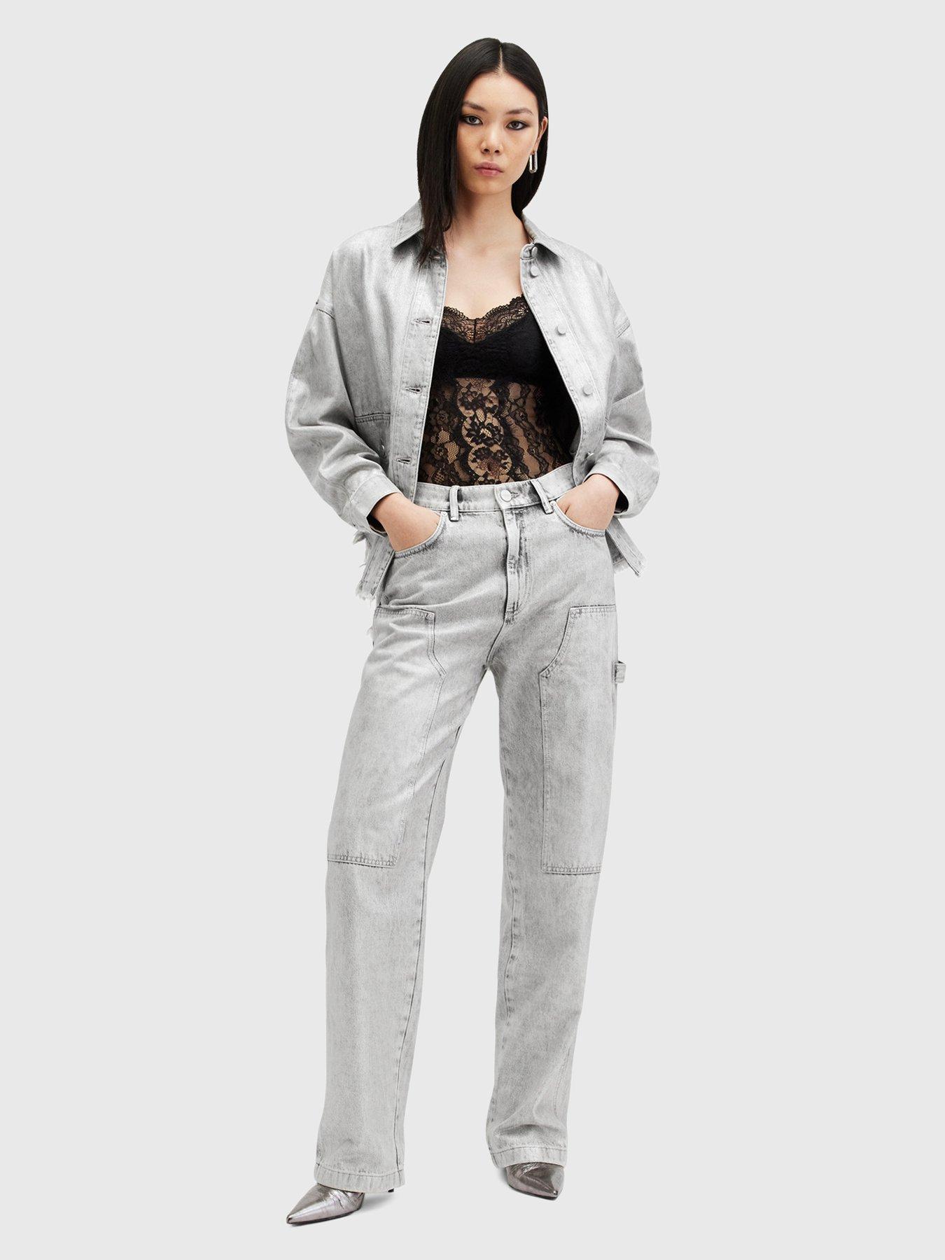 allsaints-mia-metallic-wide-leg-denim-cargo-jeans-silverfront