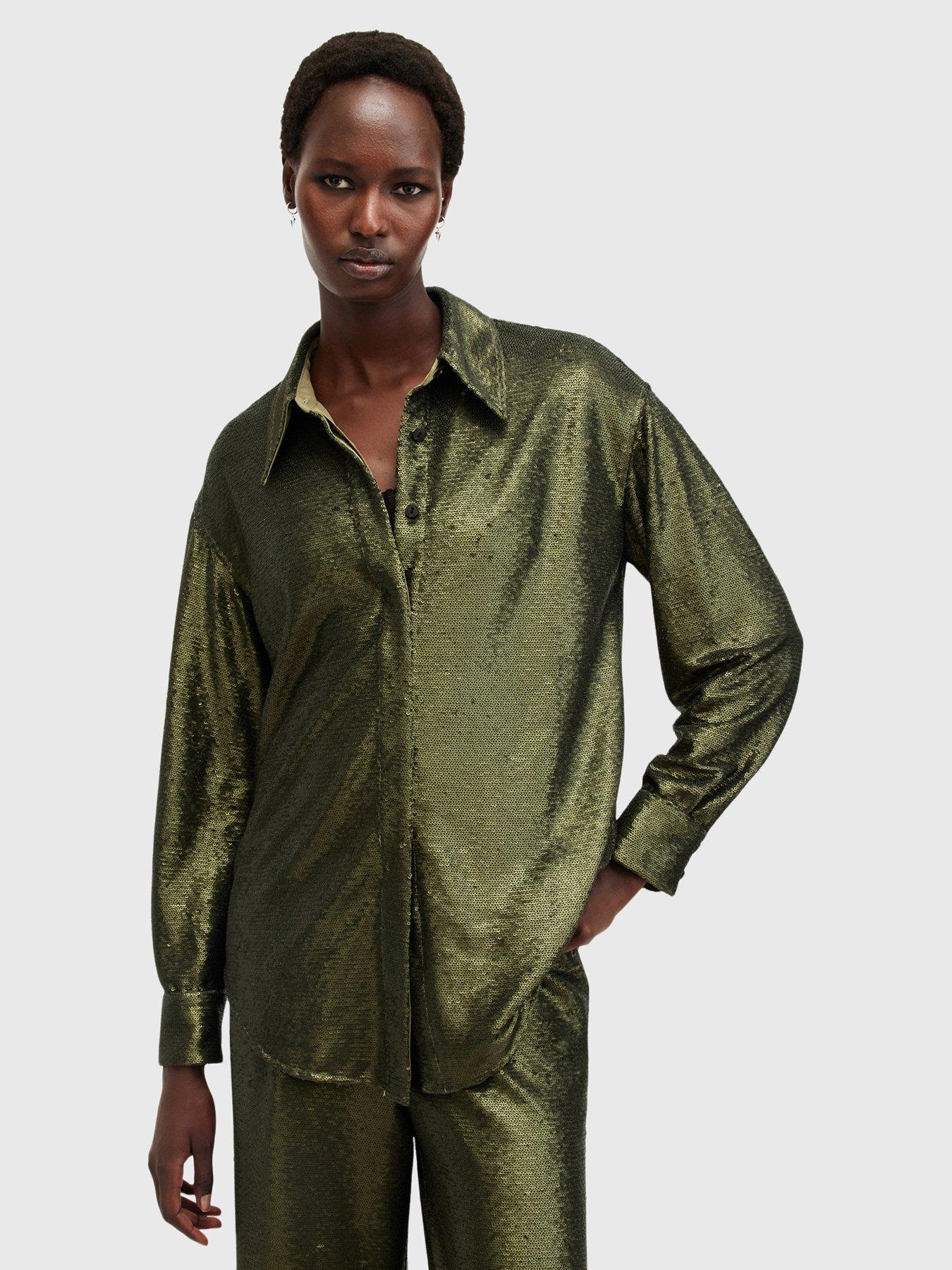 allsaints-charli-sequin-relaxed-fit-shirt-greenfront