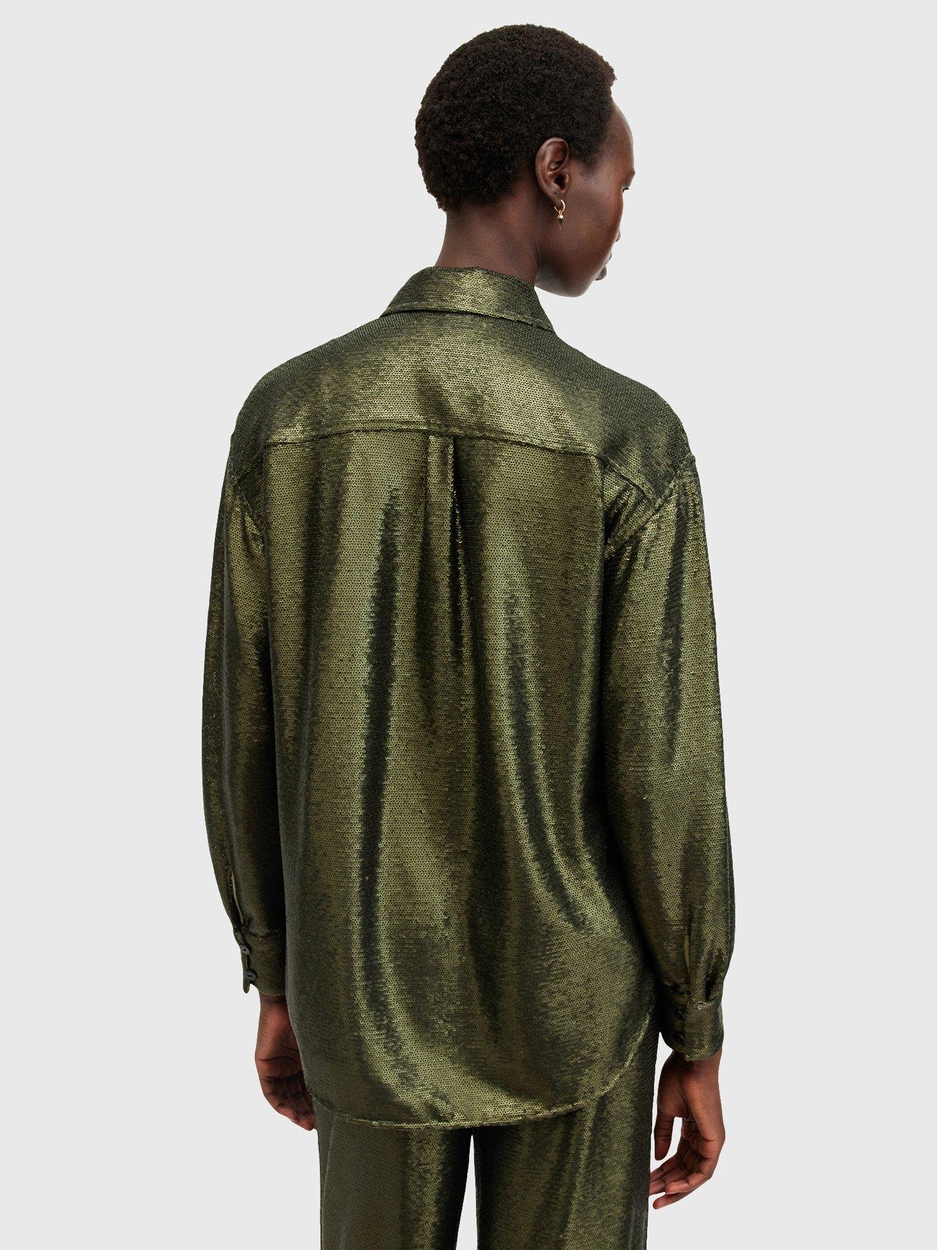 allsaints-charli-sequin-relaxed-fit-shirt-greenstillFront