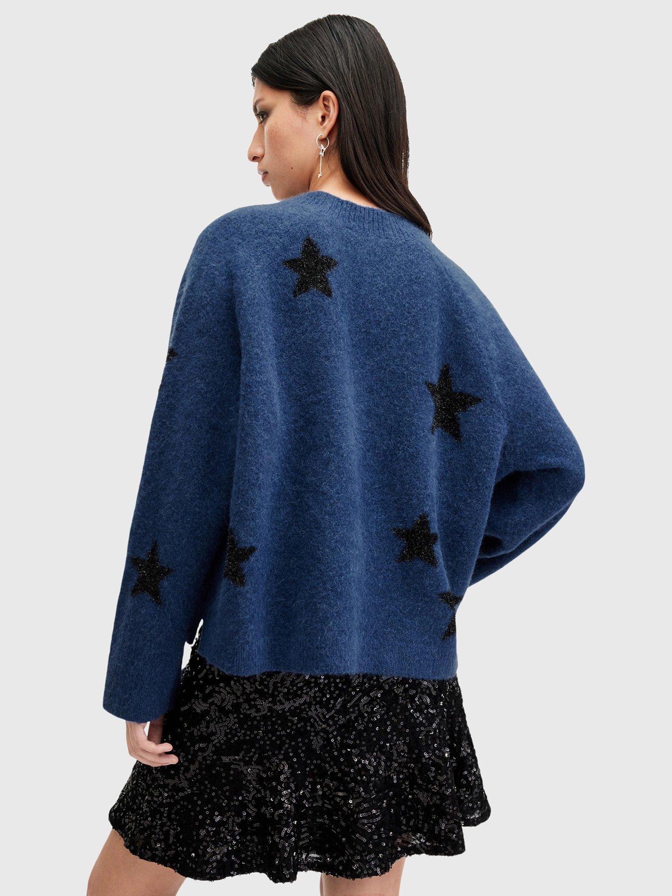 allsaints-starlet-brushed-jacquard-print-jumper-dark-bluestillFront