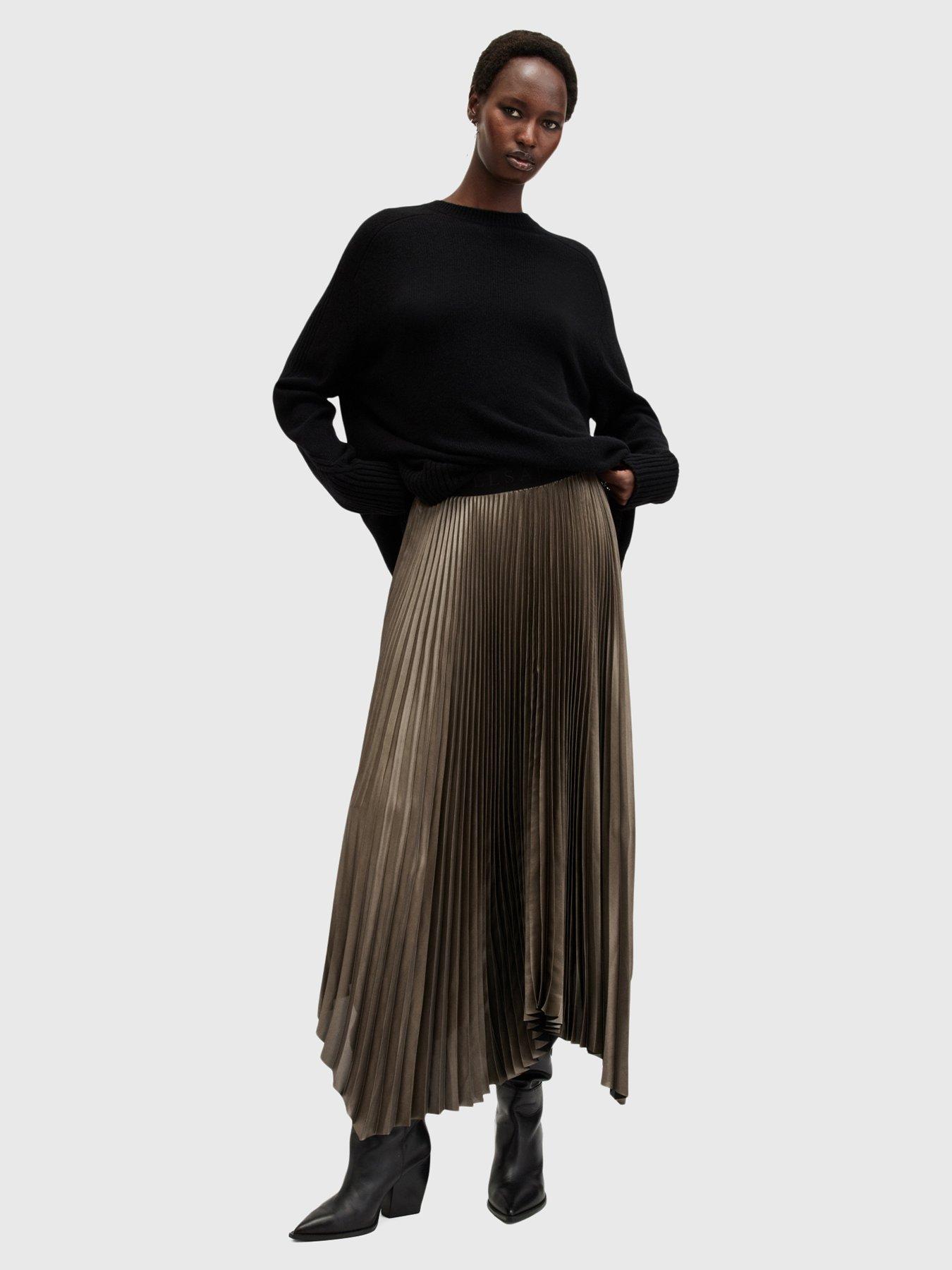 allsaints-lerin-metallic-asymmetric-maxi-skirt-grey