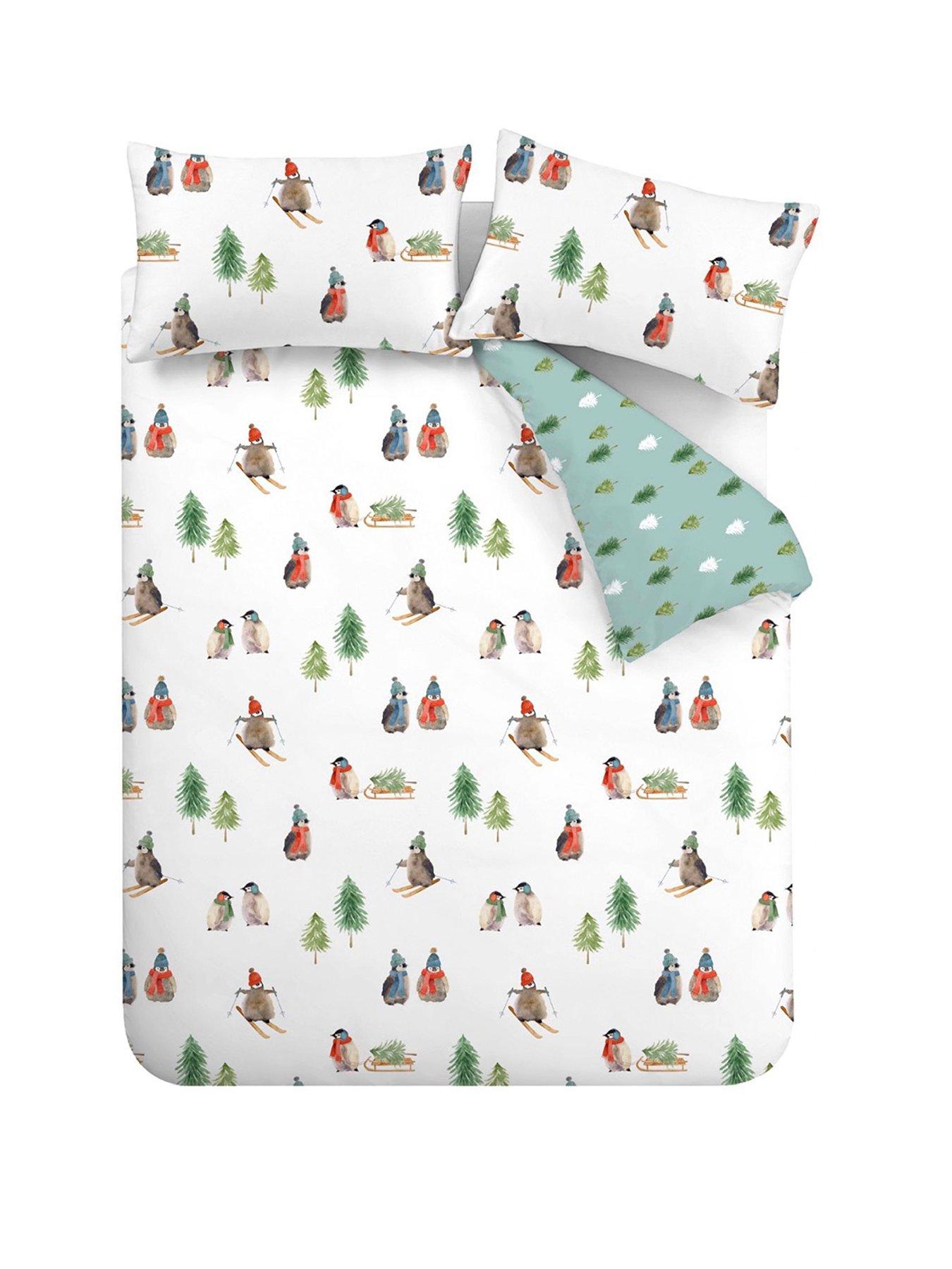 catherine-lansfield-snowy-penguin-brushed-cotton-christmas-duvet-cover-setstillFront