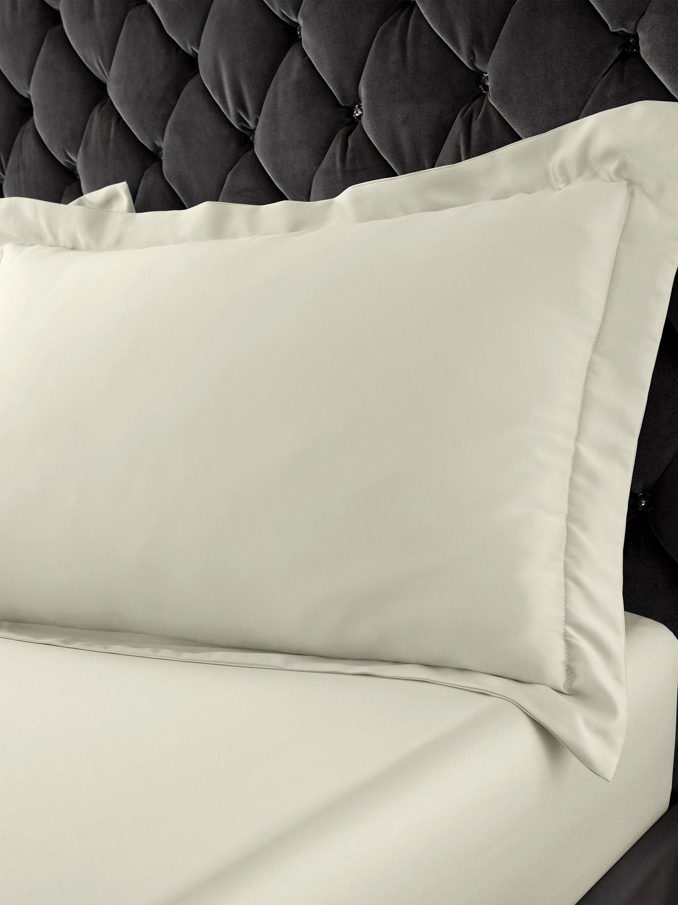 undefined Silky Soft Satin Oxford Pillowcase Pair – Champagne
