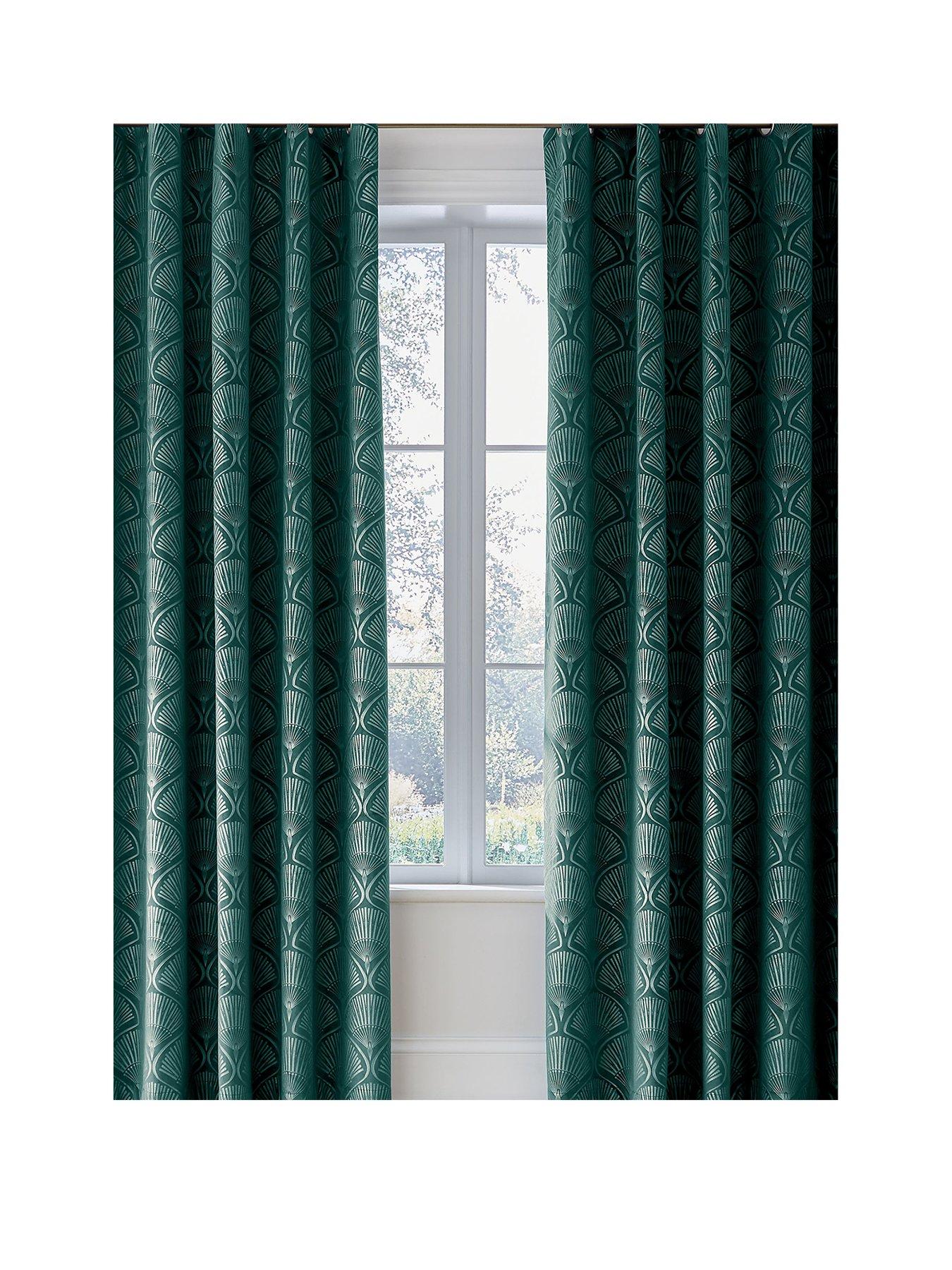 catherine-lansfield-art-deco-pearl-eyelet-curtains-in-greenstillFront