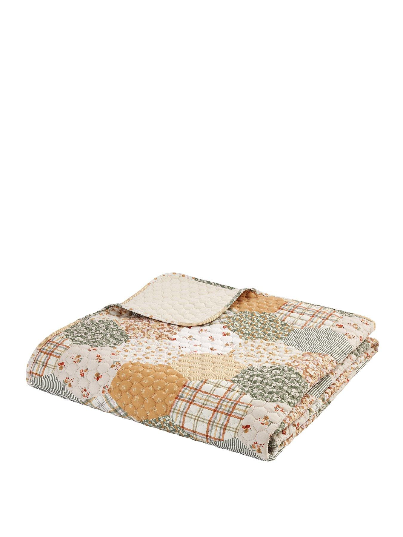 catherine-lansfield-floral-patchwork-bedspread-throwstillFront