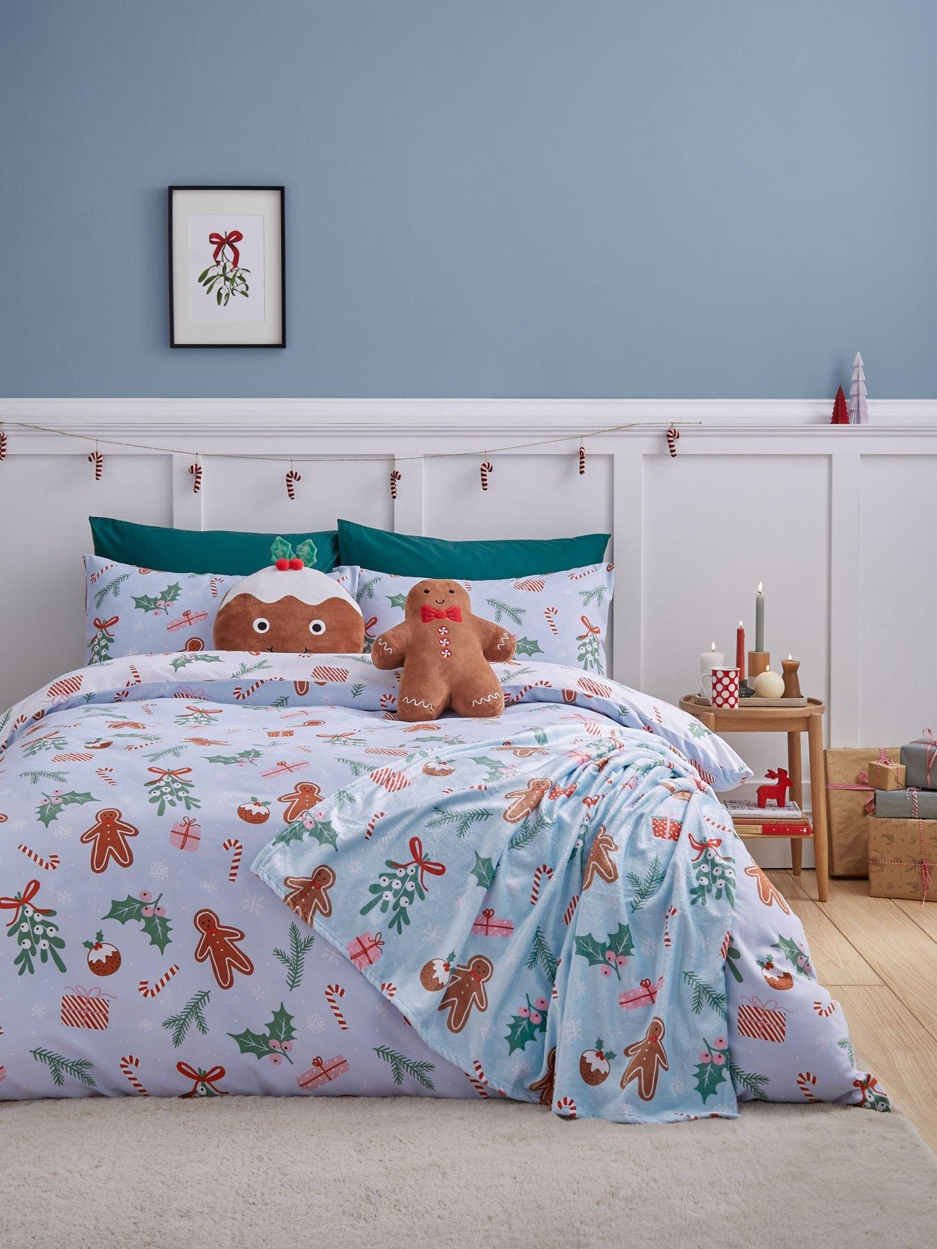 Catherine Lansfield Christmas Gingerbread Duvet Cover Set