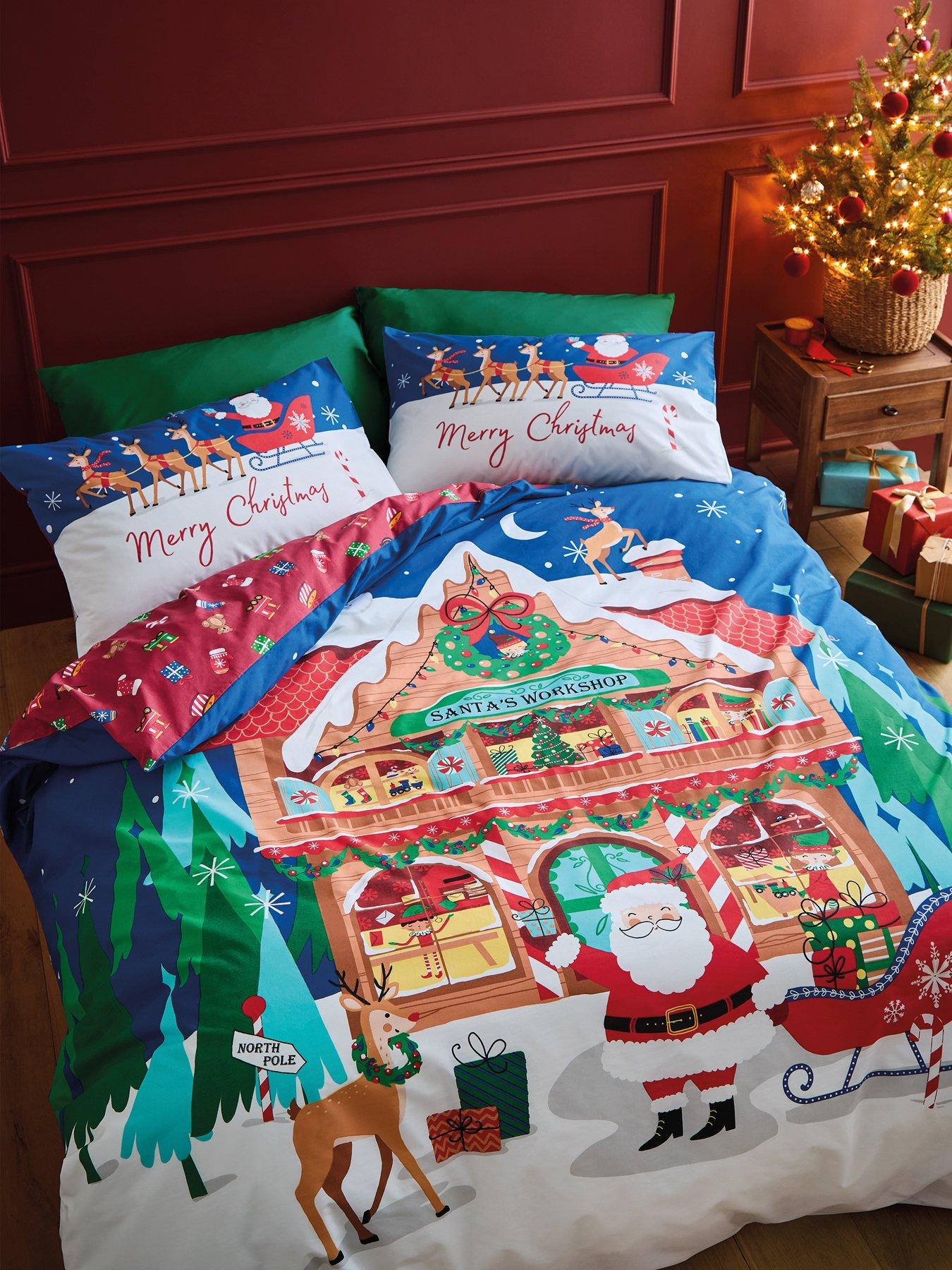 catherine-lansfield-christmas-santas-workshop-duvet-set--king-navy